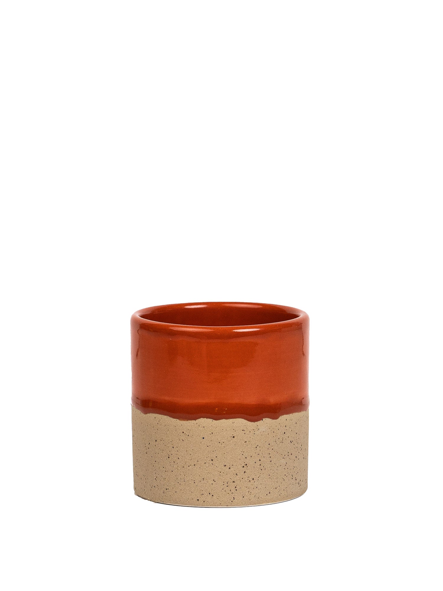 burnt orange plant pot Small Burnt Orange Hand-Dipped Ceramic Planter