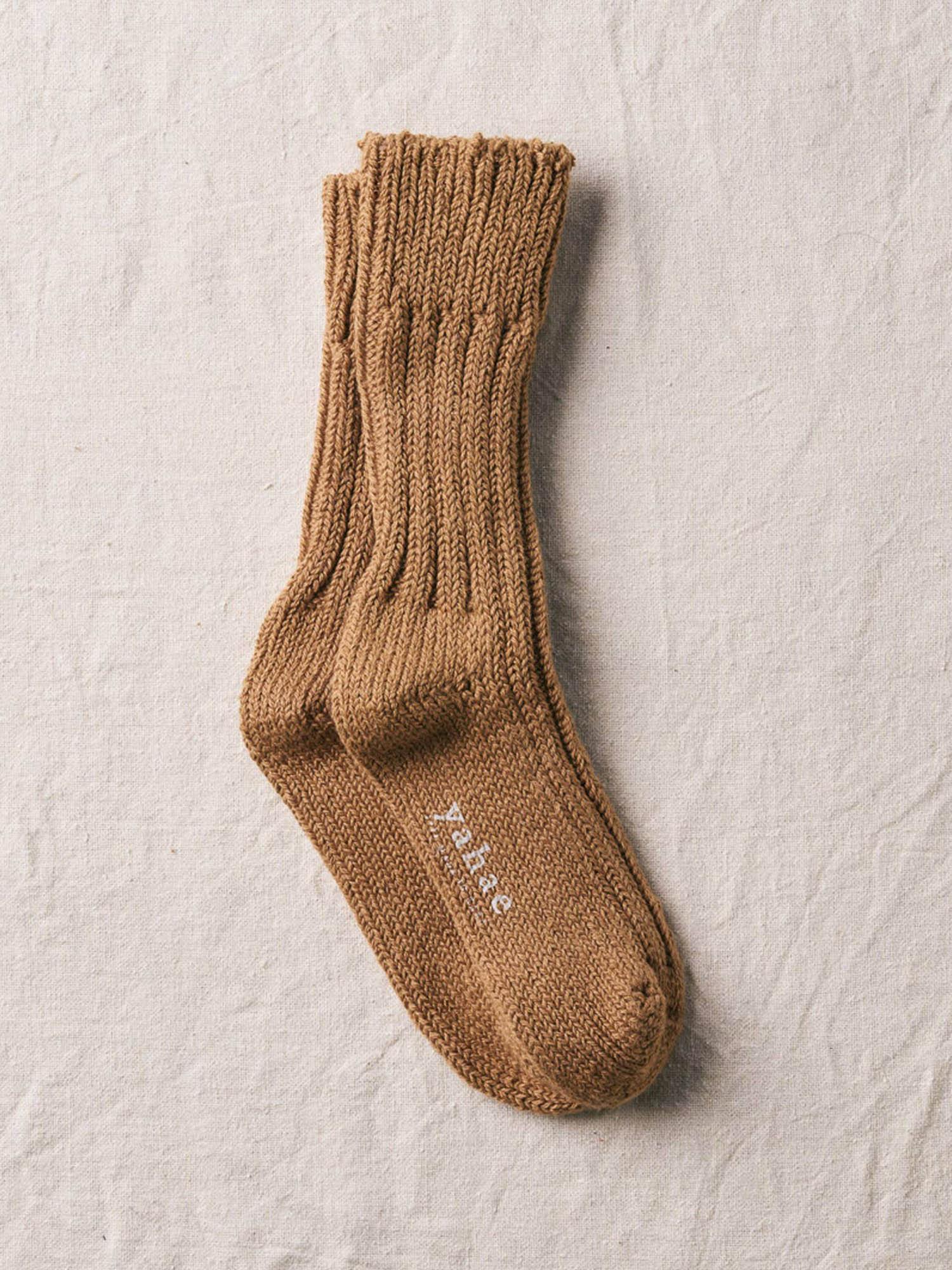 Yahae Organic Cotton Low Gauge Socks - Brown