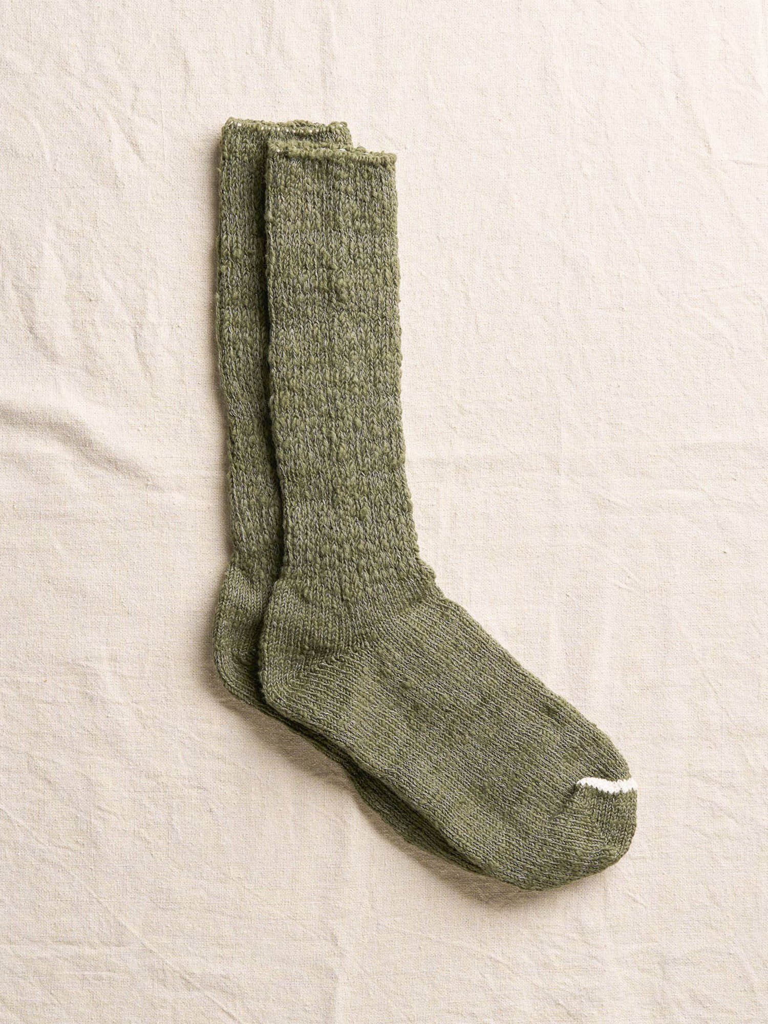 Yahae Garabou Organic Cotton Slipper Socks - Khaki