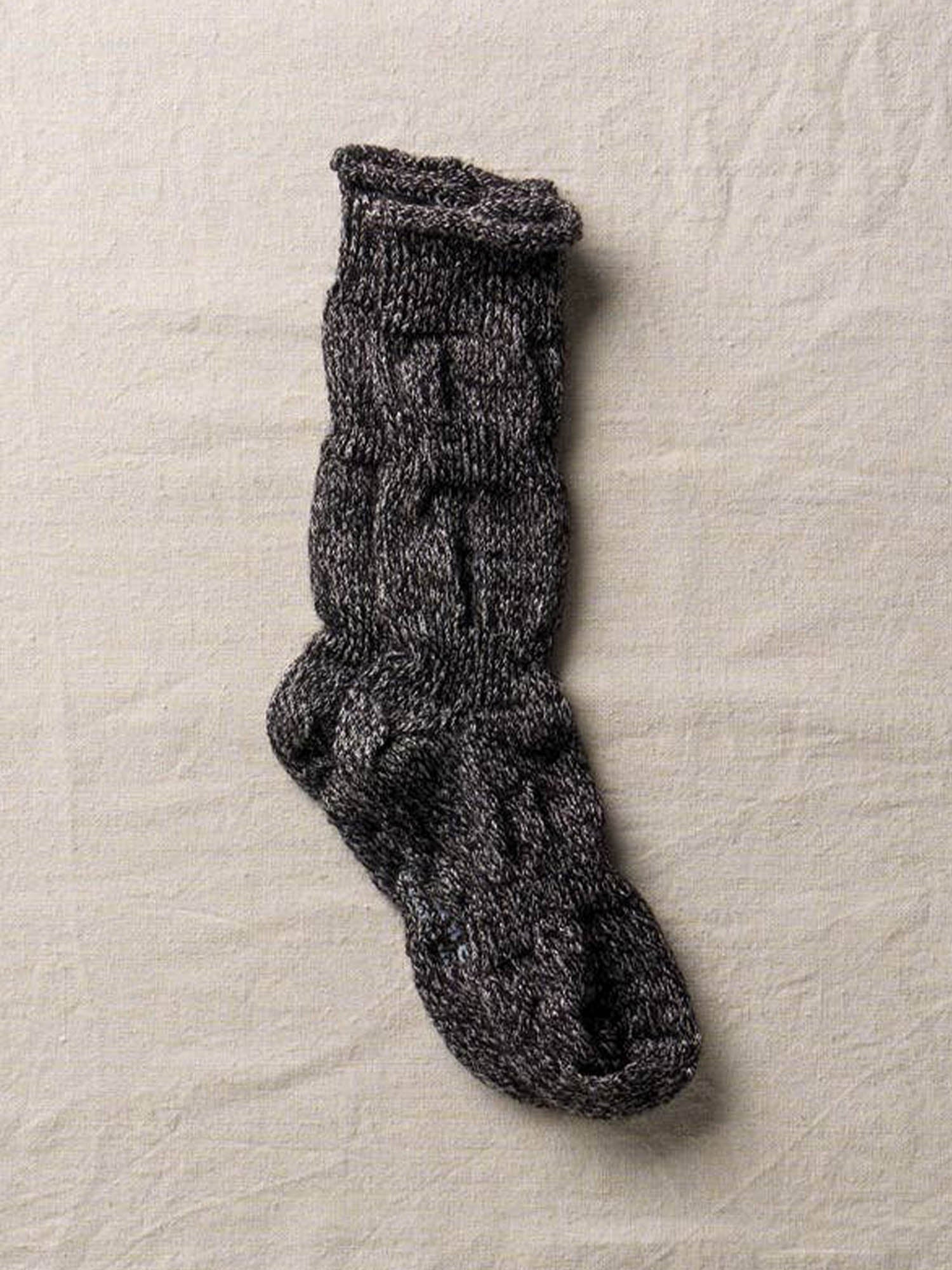 Yahae Ploot Alpaca Linen Sock - Black