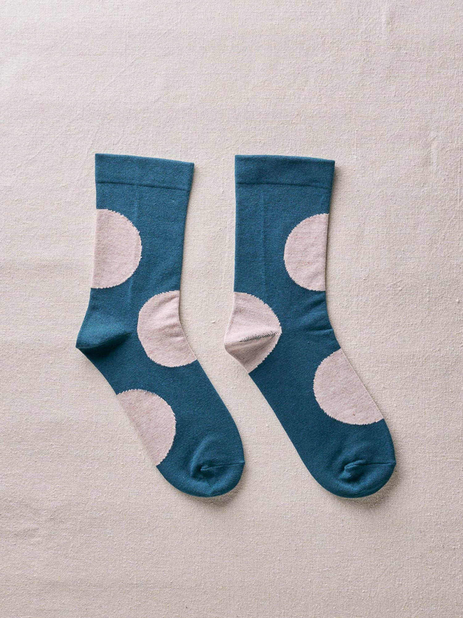 Yahae Organic Cotton Asymmetry Dot Socks - Pink