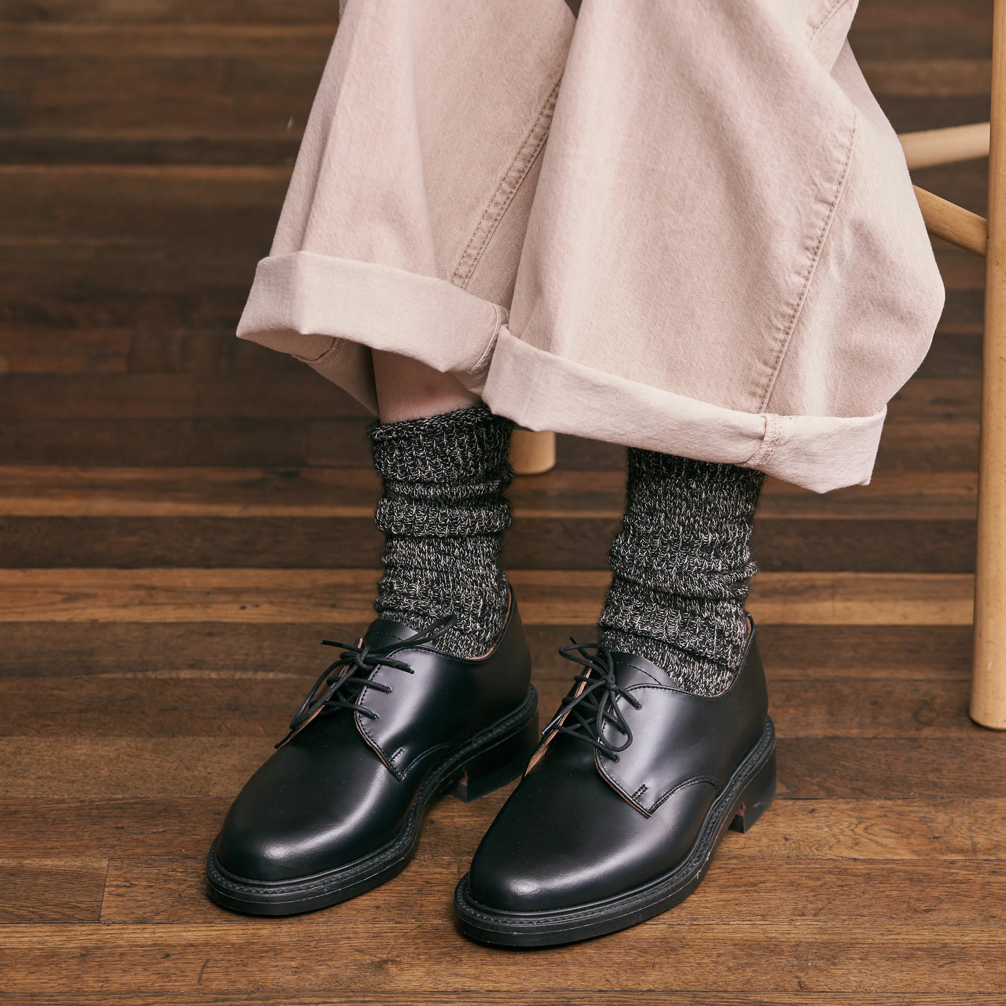 Yahae Ploot Alpaca Linen Sock - Black