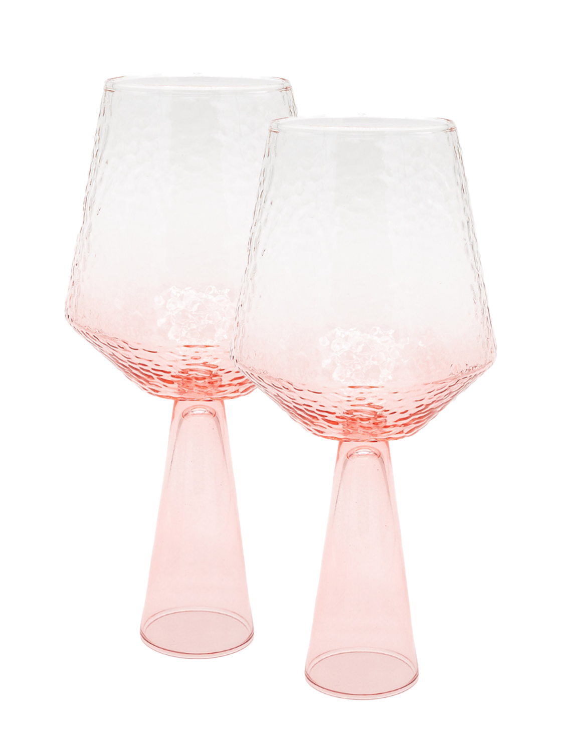 Pink wine glass set by BRUT