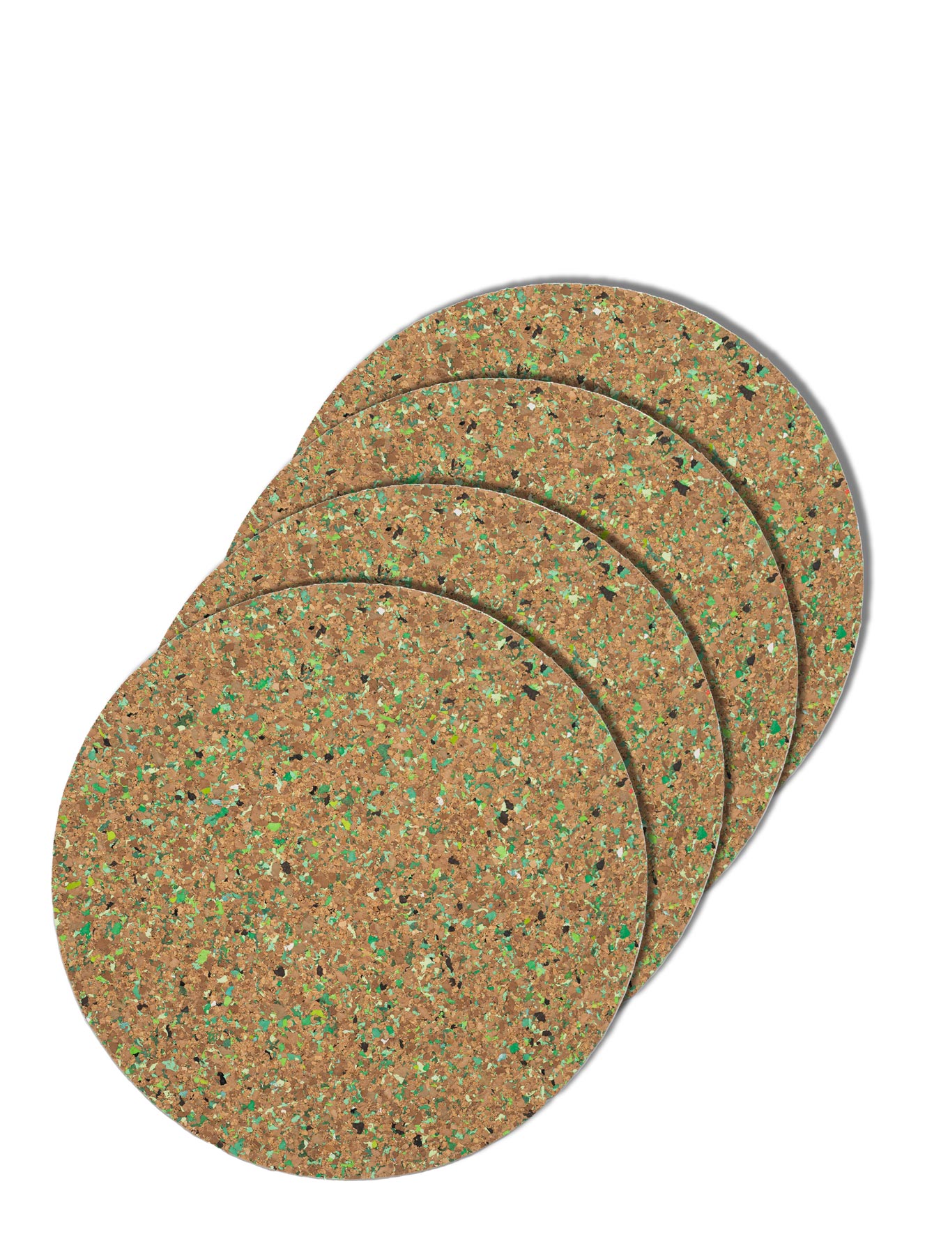 Cork placemats combo set 2 green
