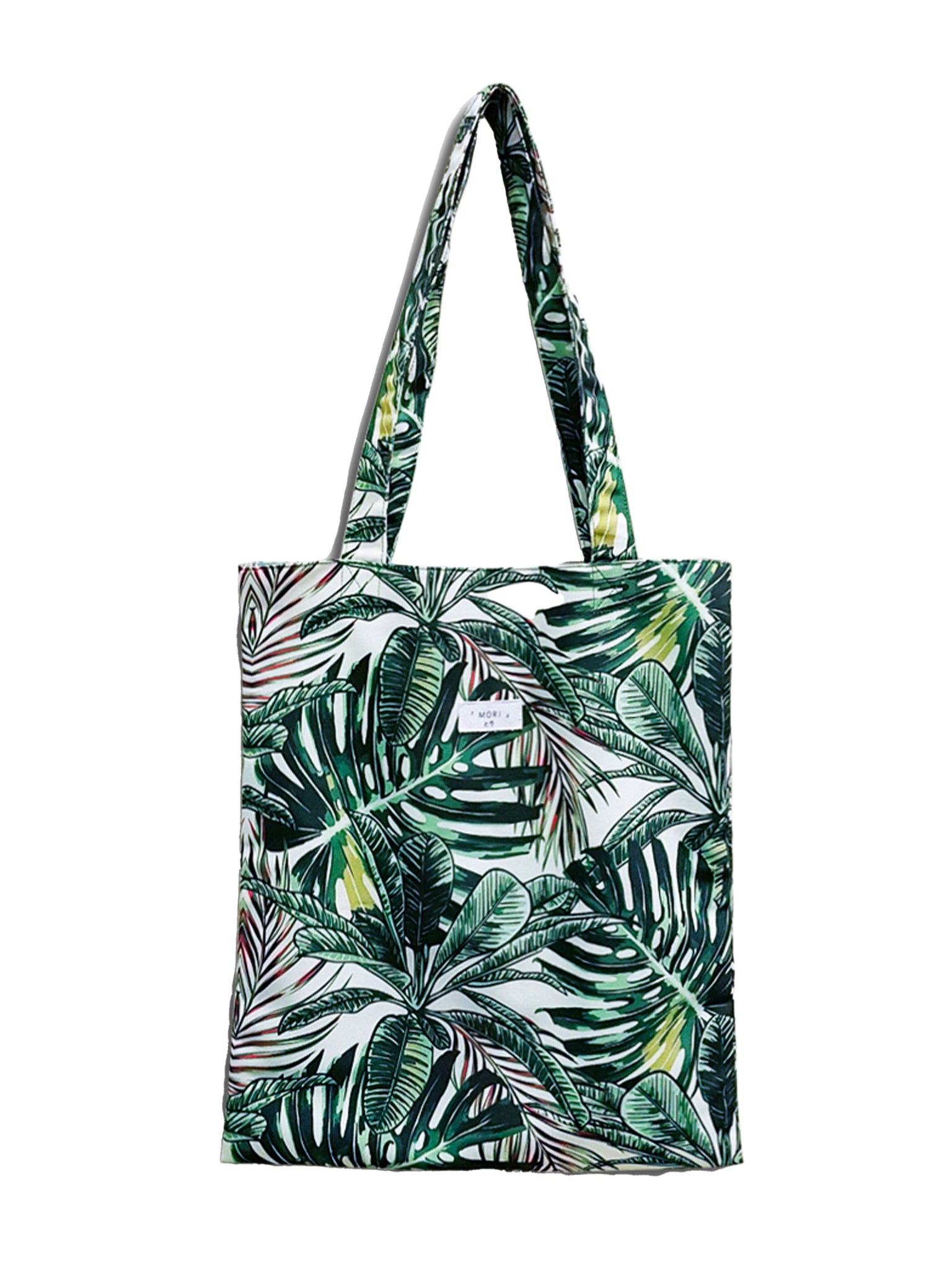 leave print garden tote bag