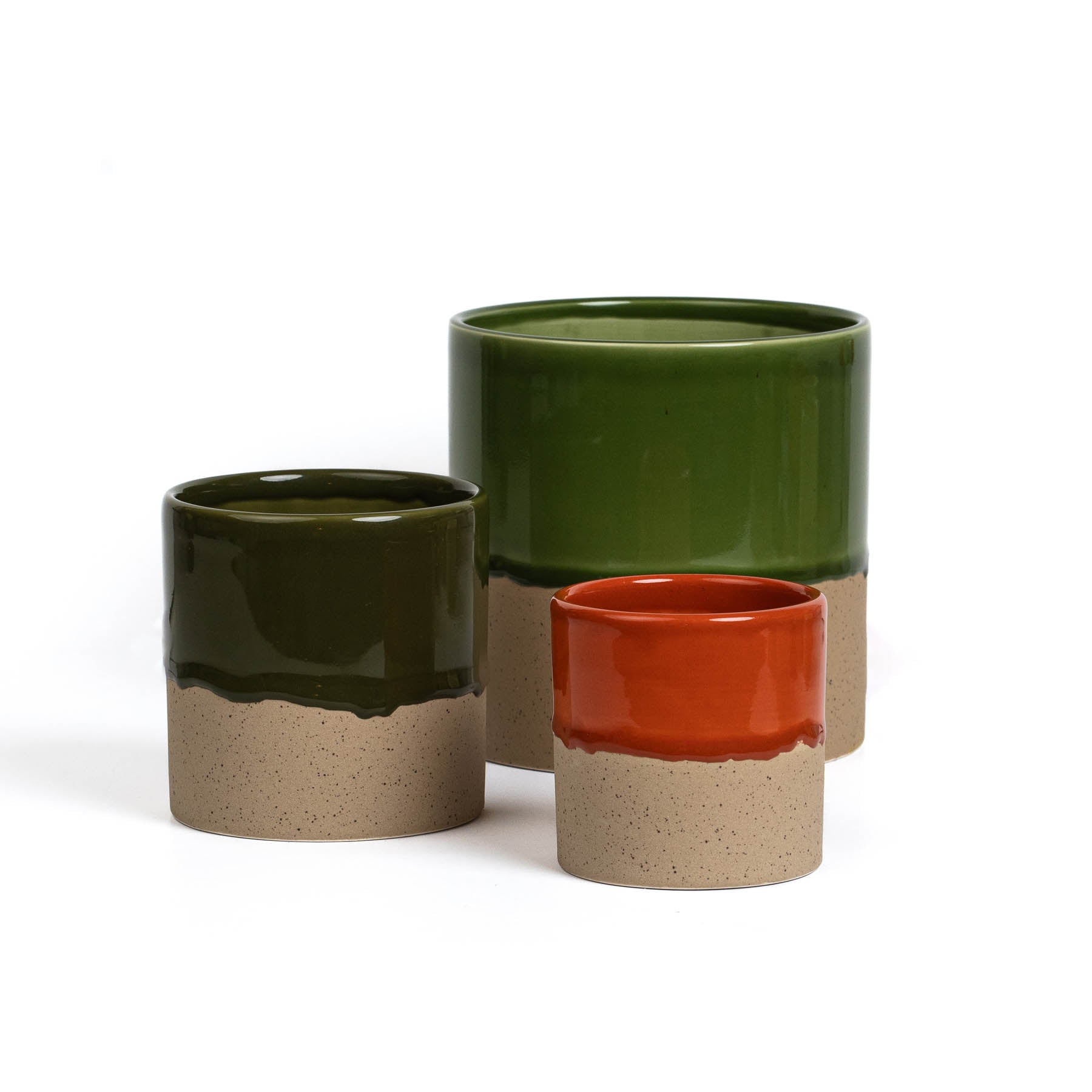 Drip Ceramic Planter Large - Rich Green