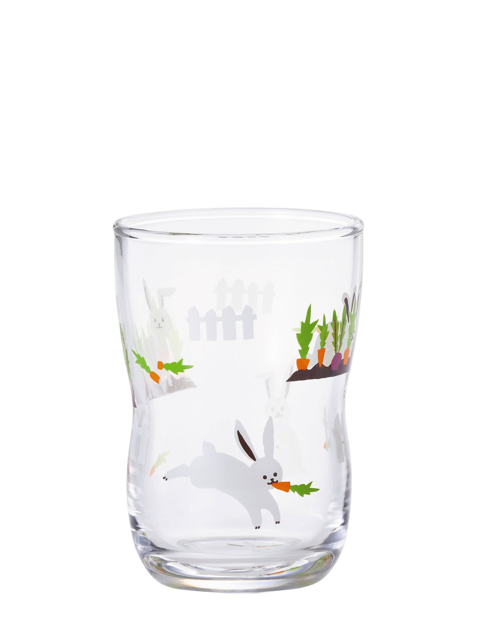 Kids tumbler glass japanese with rabbits