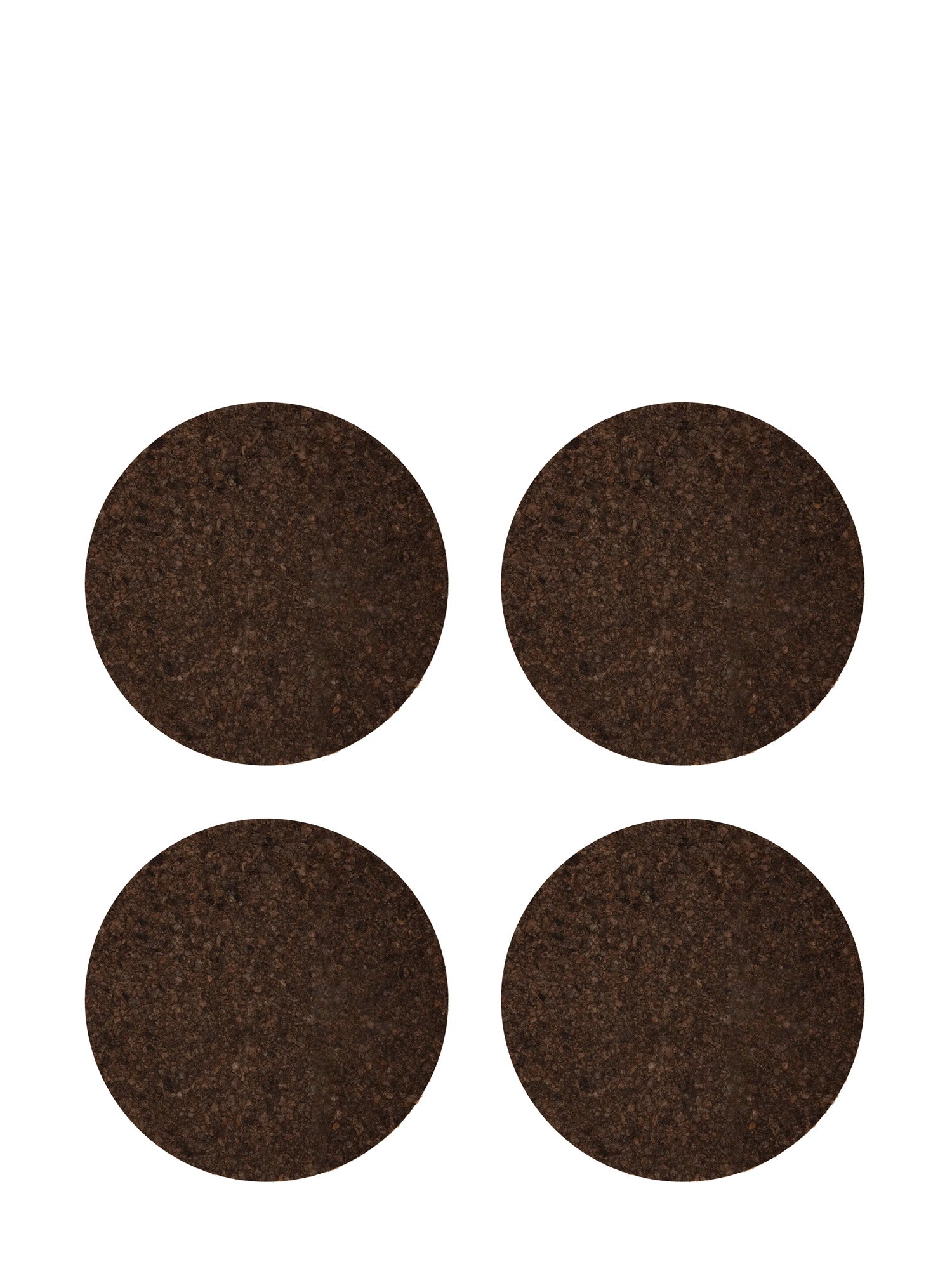 Round Natural Cork Coasters Set of 4 - 2 Tone