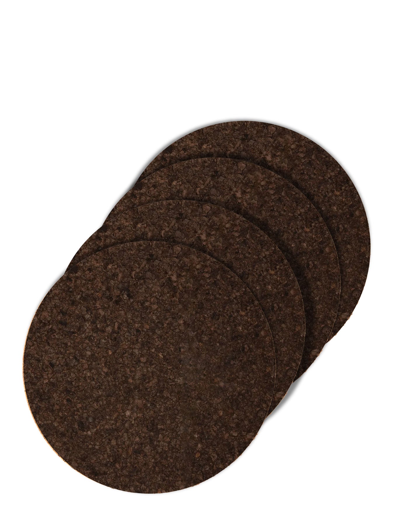 Round Natural Cork Placemat Set of 4 - 2 Tone