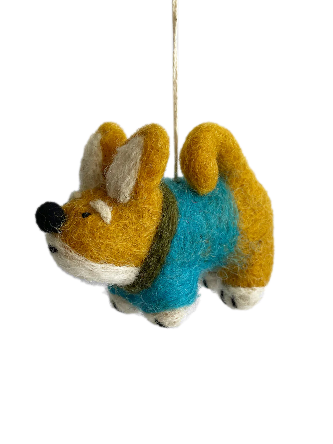 dog wearing jumper christmas hanging decoration