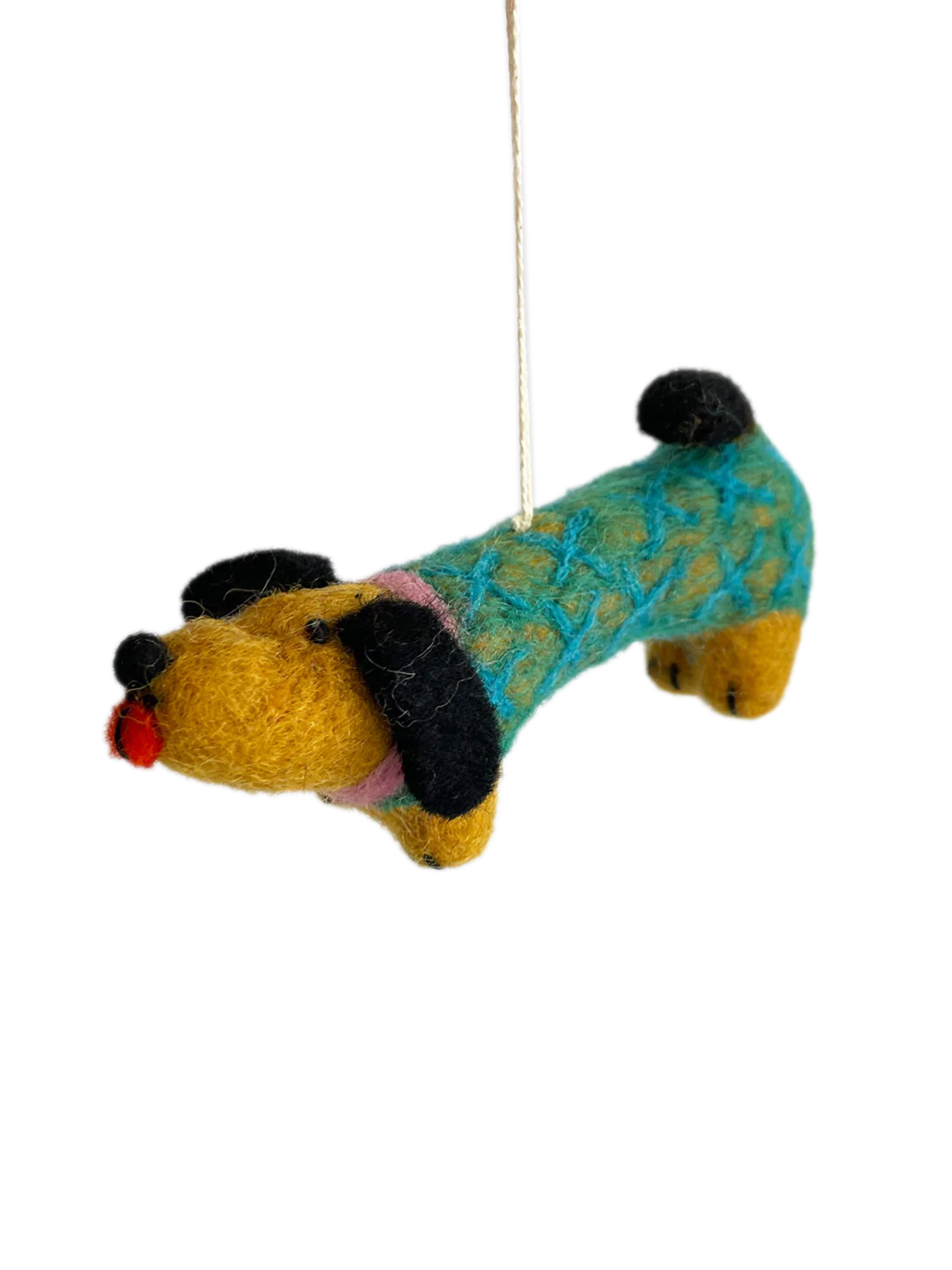 sausage dog christmas hanging decoration