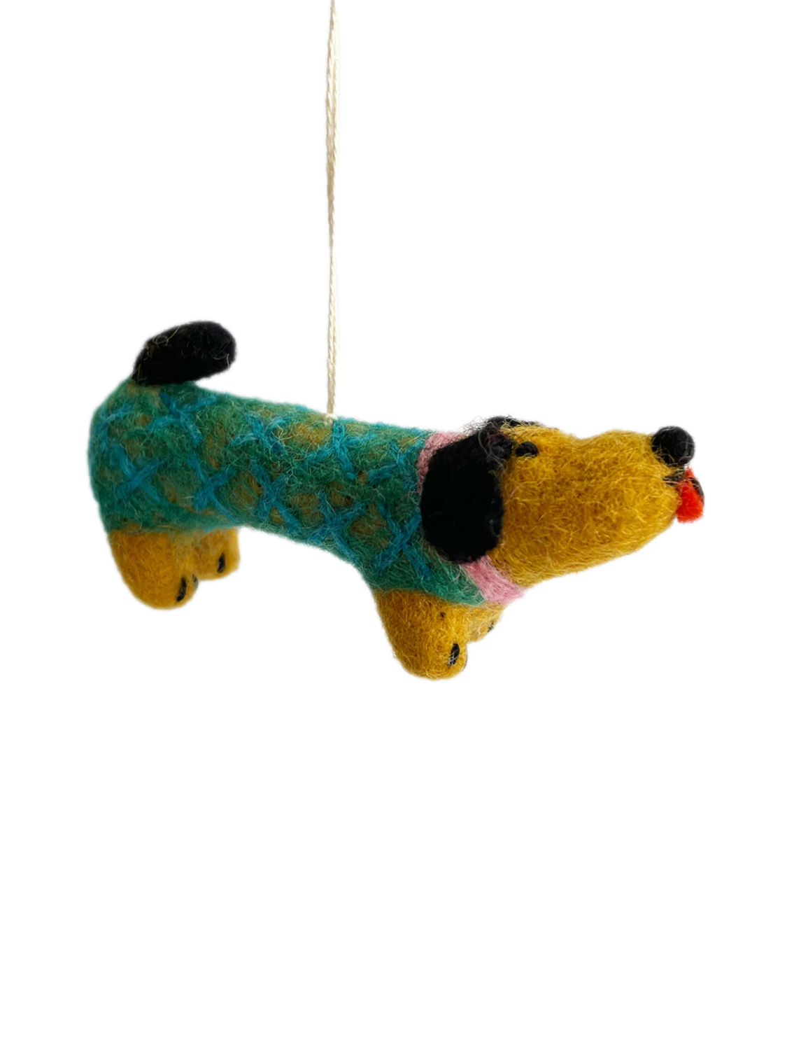 sausage dog christmas hanging decoration