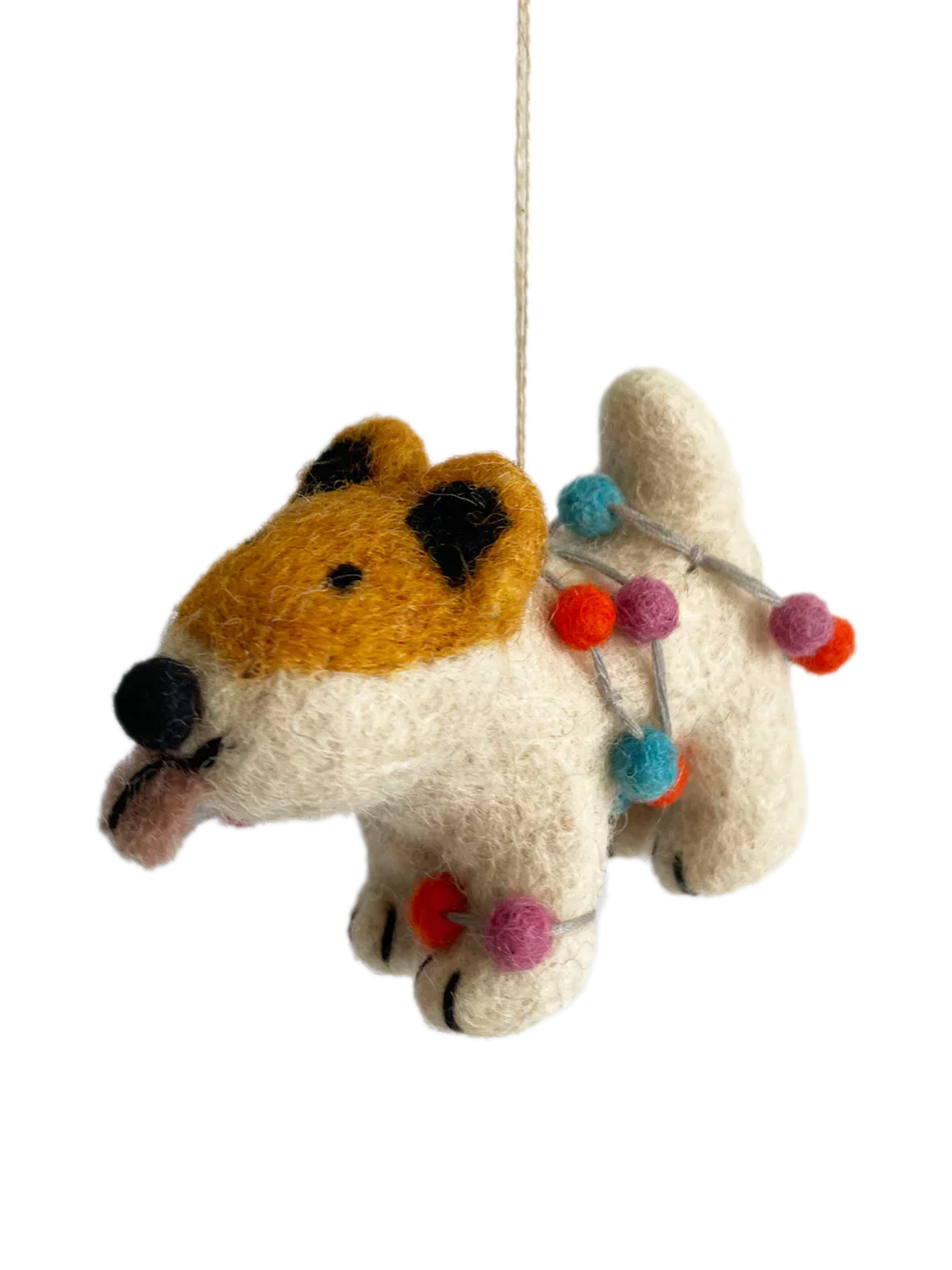 dog with christmas lights christmas hanging decoration