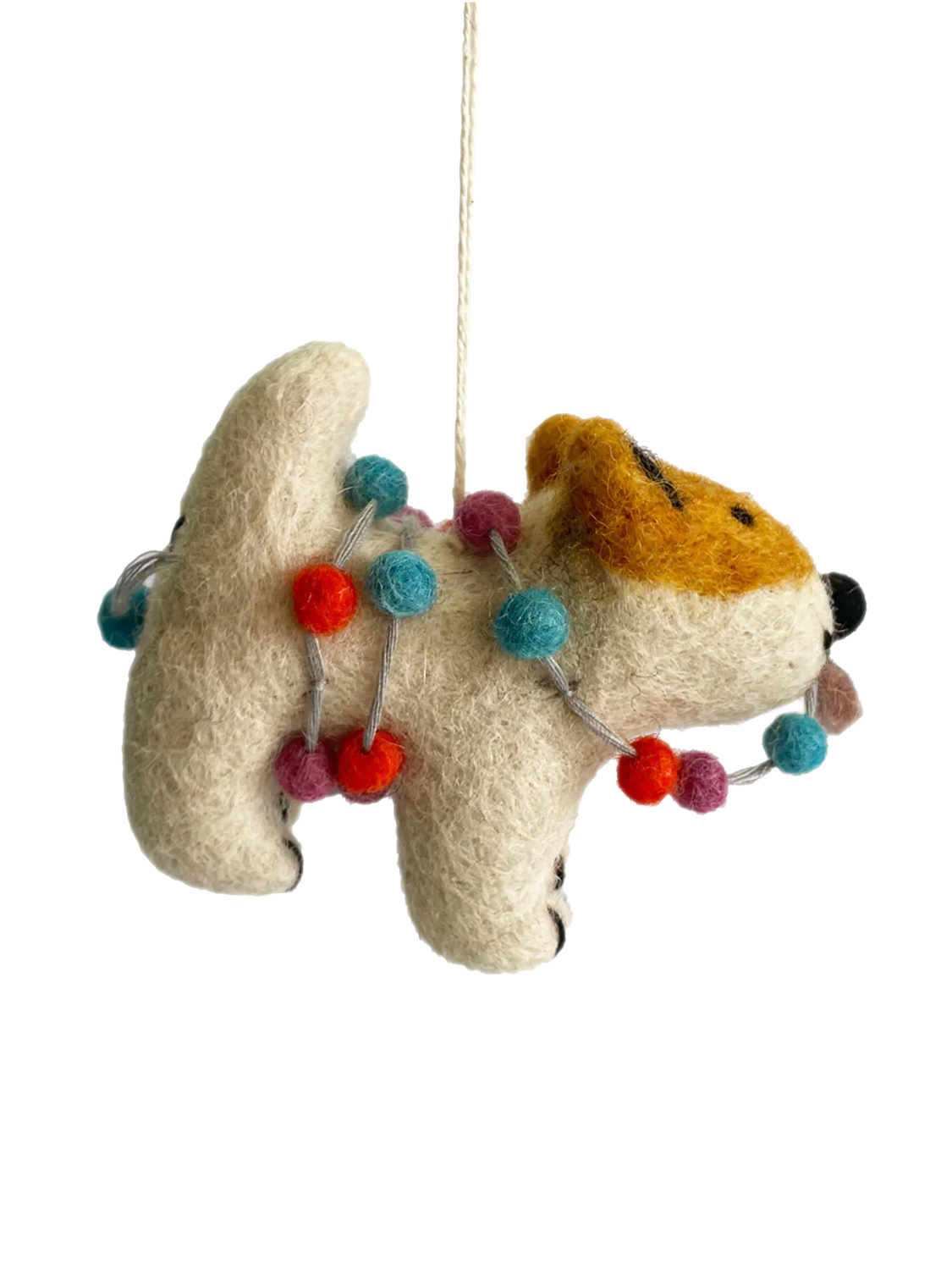 dog with christmas lights christmas hanging decoration