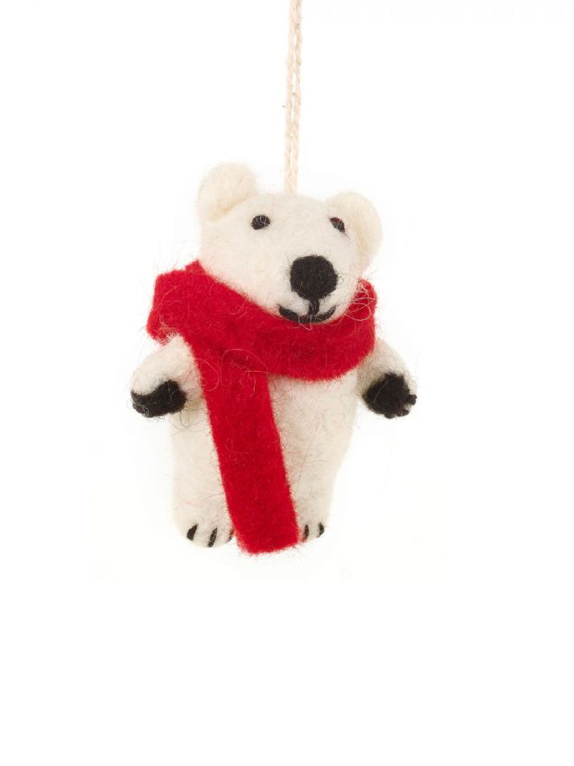 Polar bear felt decoration by felt so good