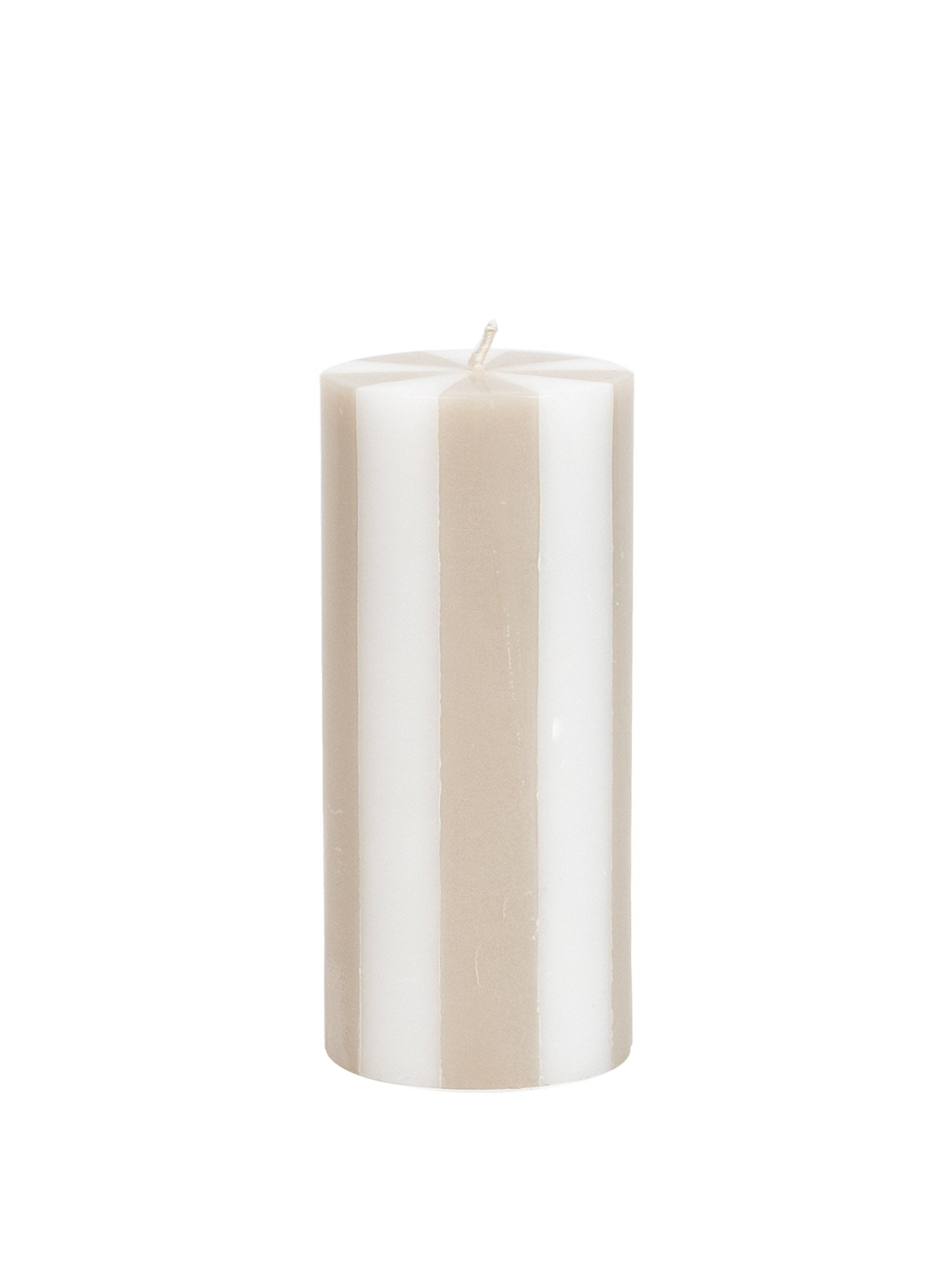 stripe pillar candle multicolour