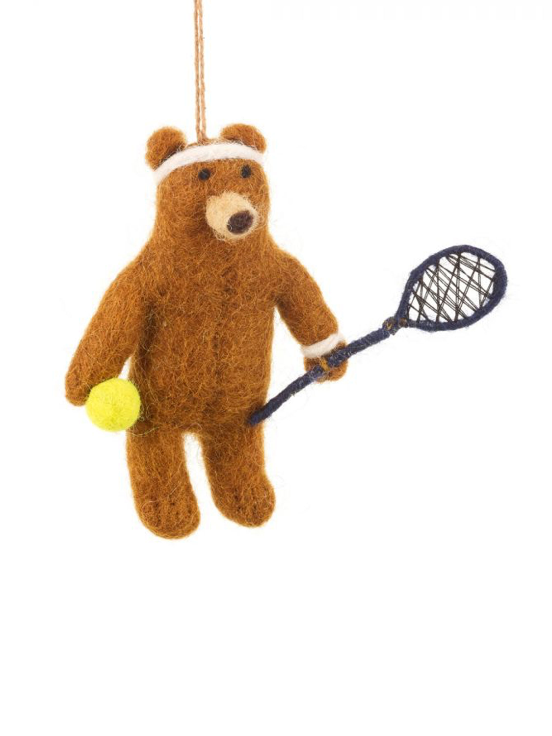 Tennis bear felt decoration by felt so good