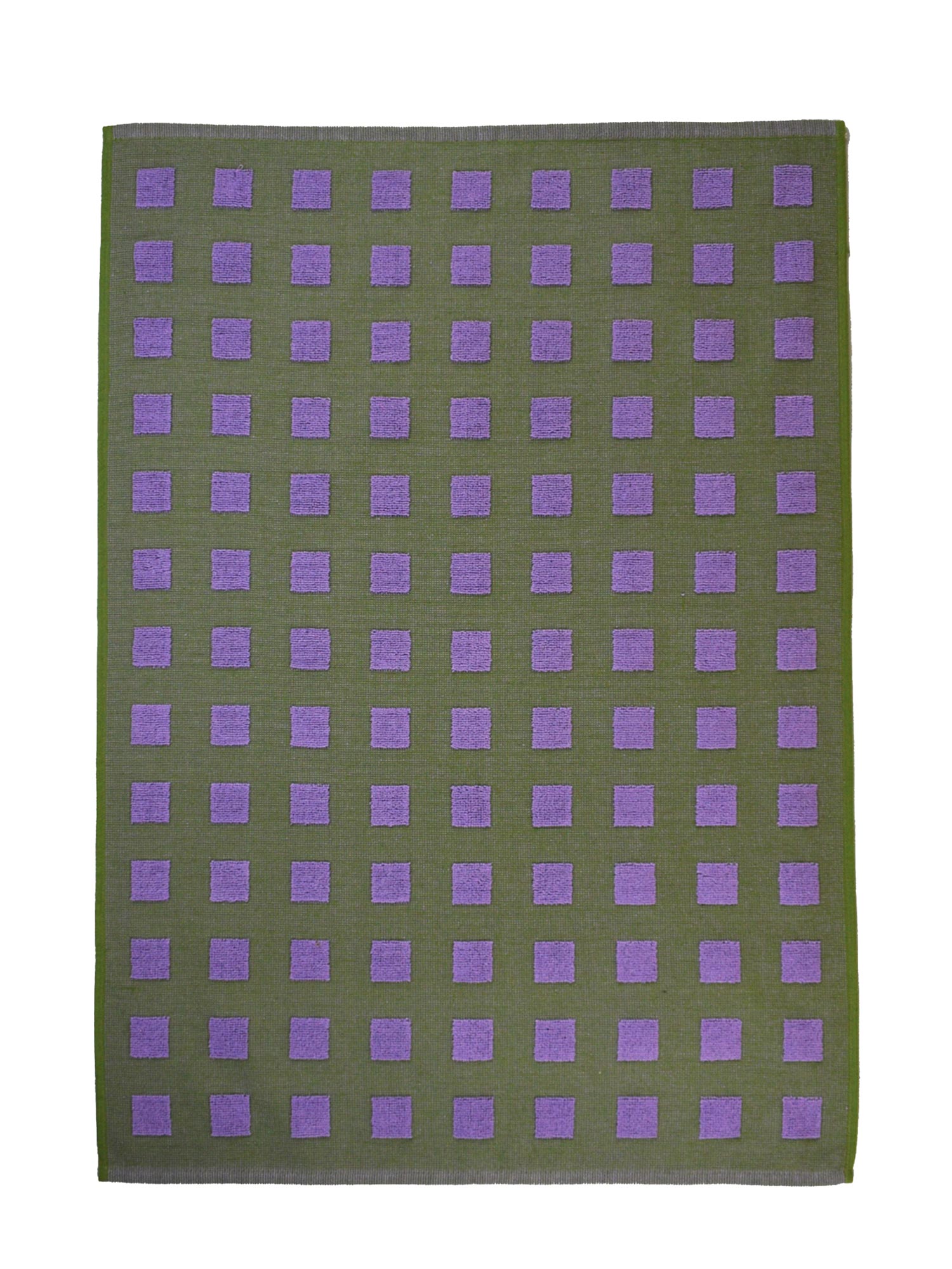 Squares Olive/Lilac Tea Towel