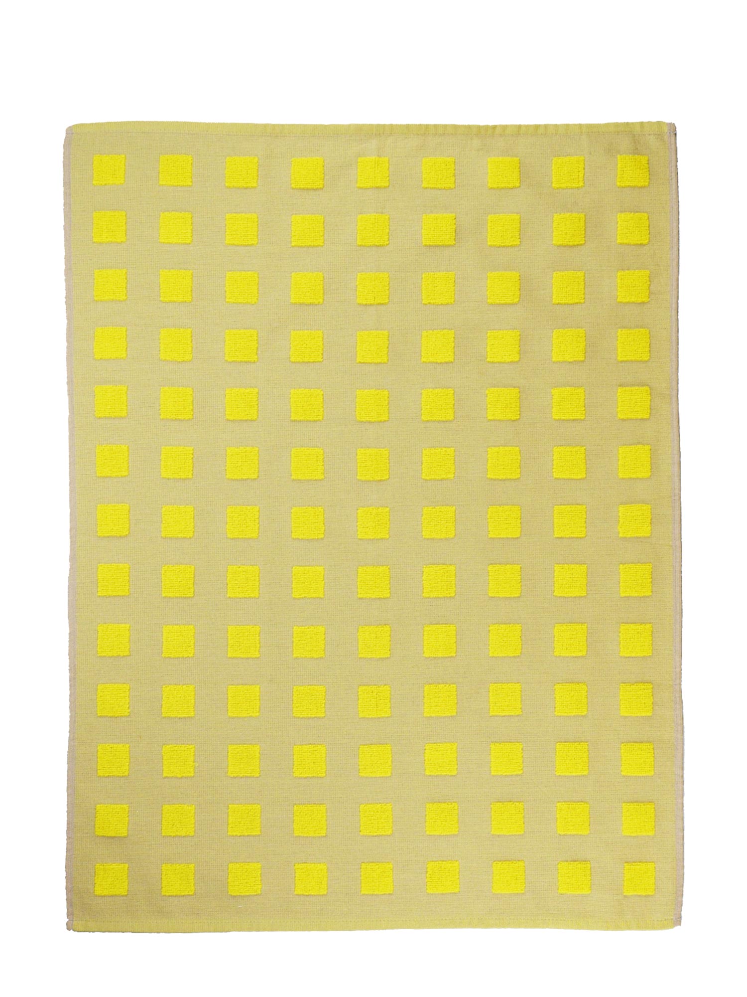 Squares Yellow Tea Towel