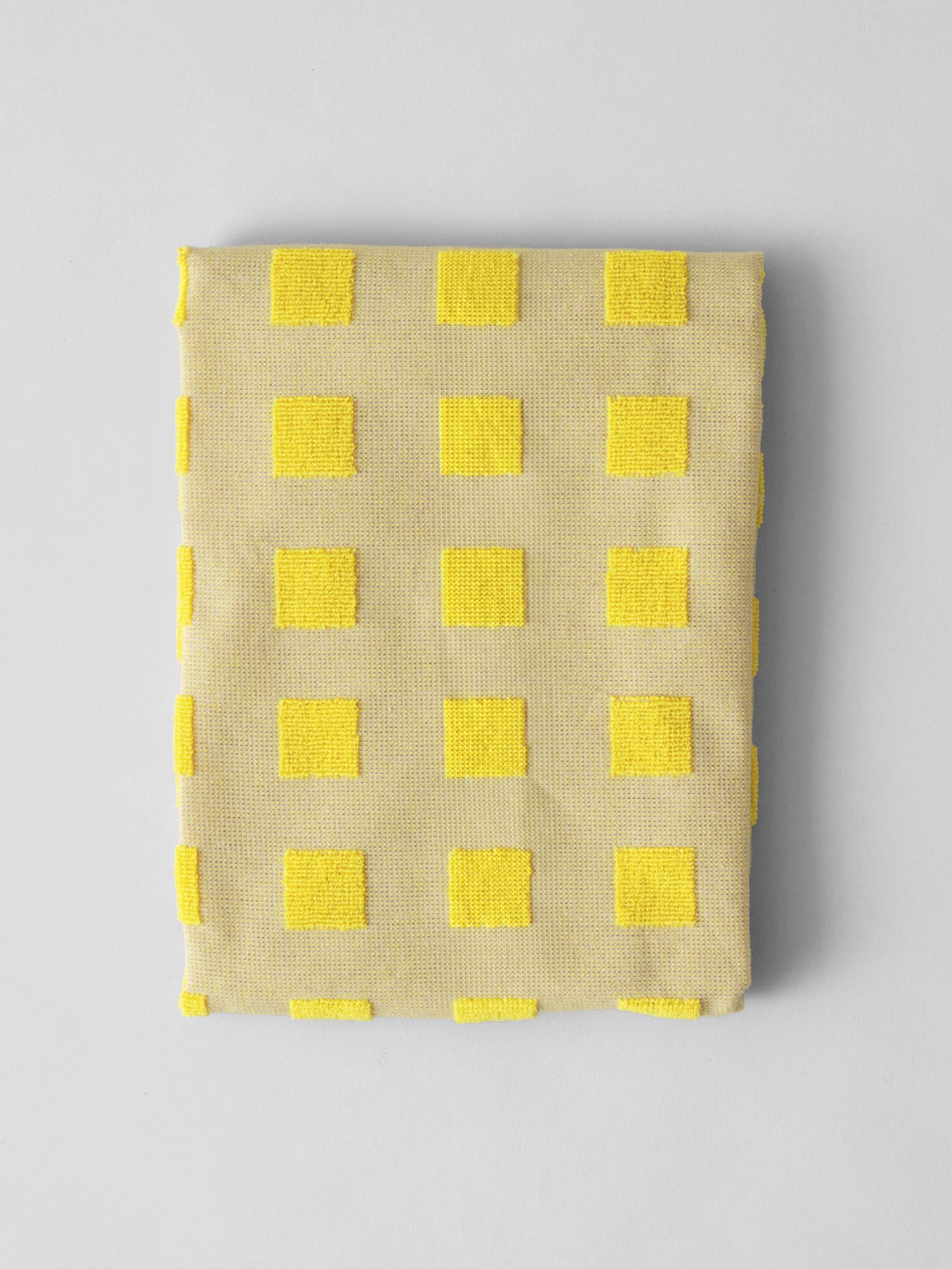 Squares Yellow Tea Towel