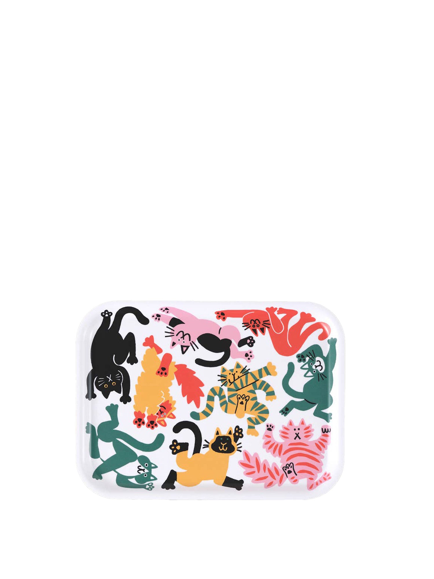 Wrap - Cats Small Rectangle Birch Serving Tray