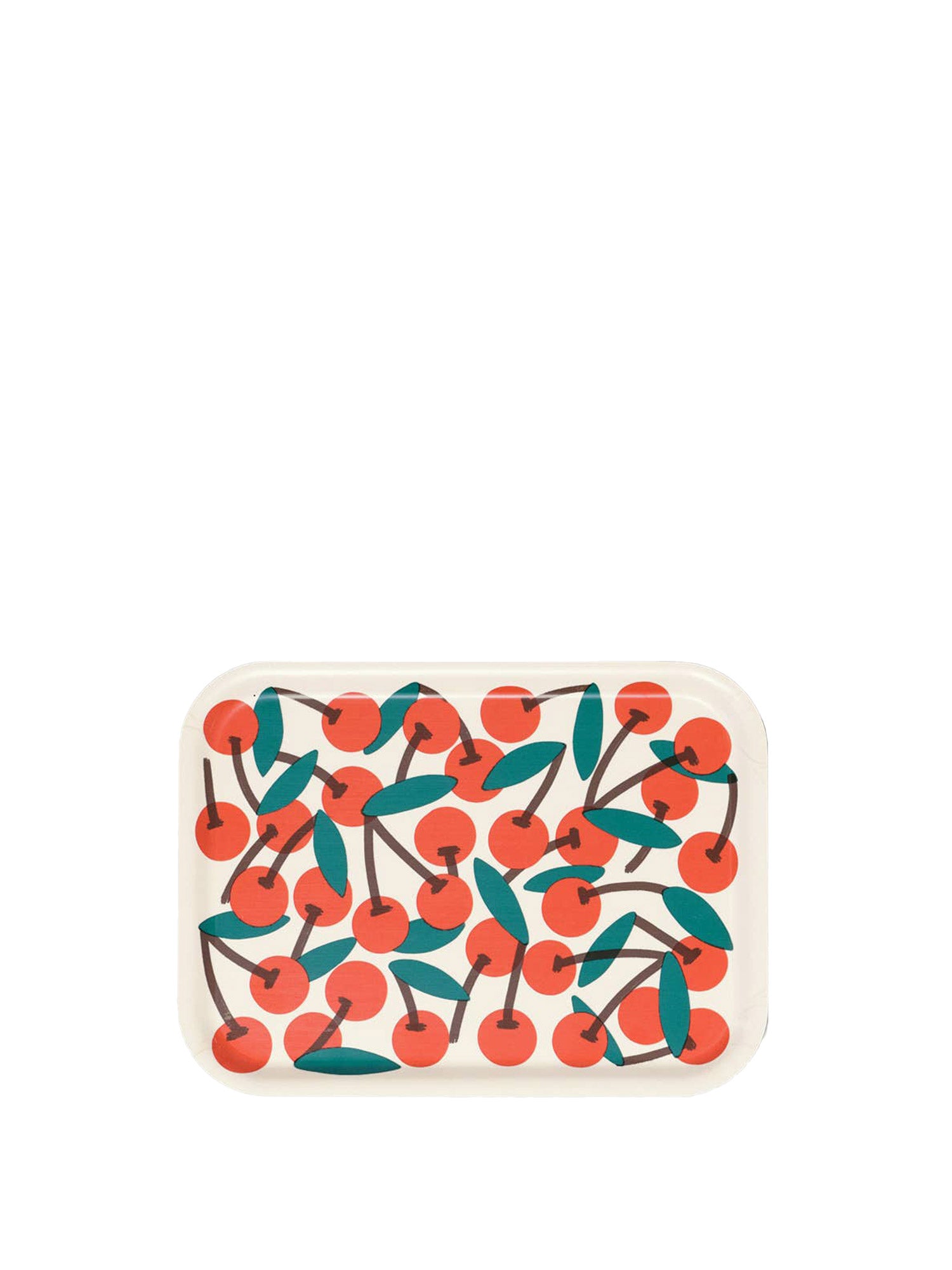 Wrap - Cherries Small Rectangle Birch Serving Tray