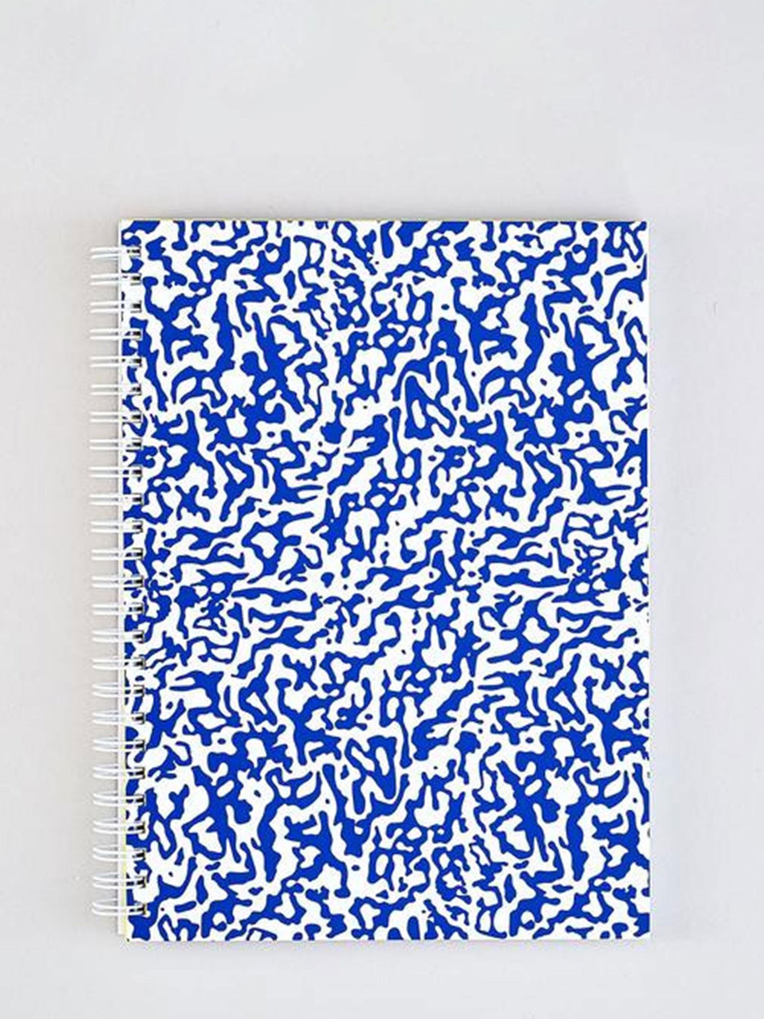 blue and white notebook