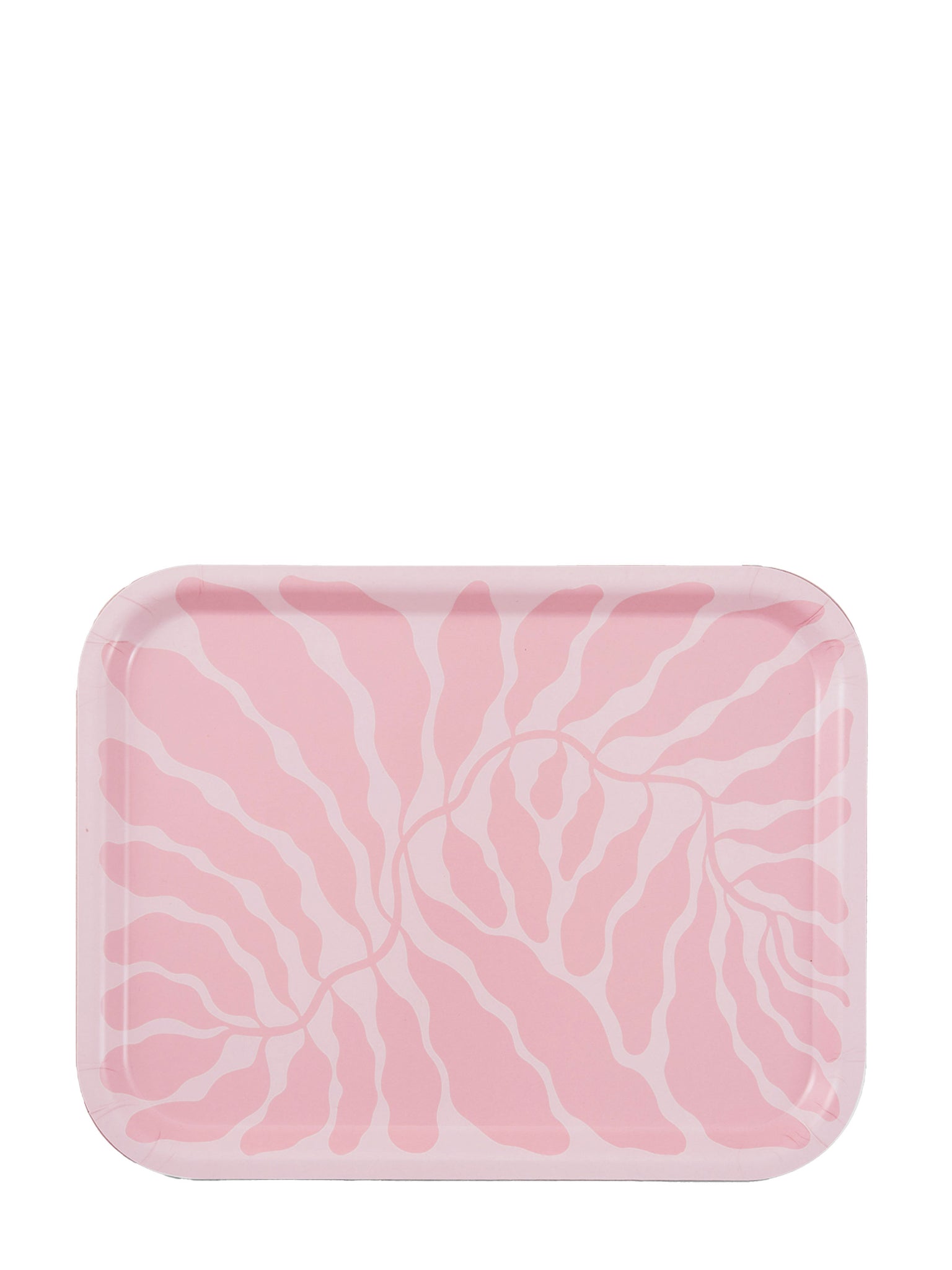 Pink leaves art tray by Wrap Magazine