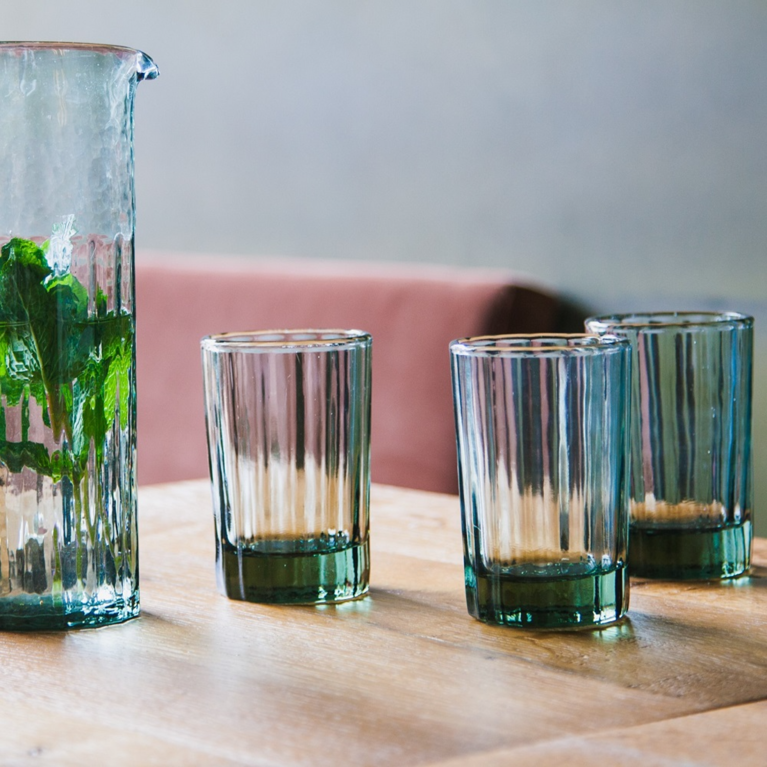 Green water glass by BRUT