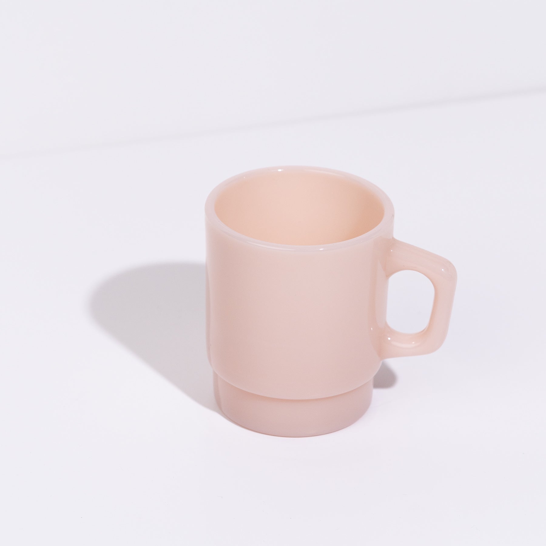 milk glass mug in lilac