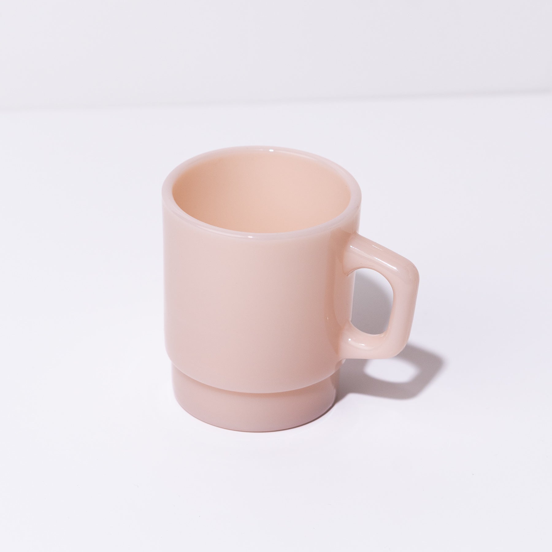 milk glass mug in lilac