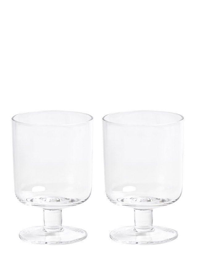 Set of 2 clear Eddie wine glasses