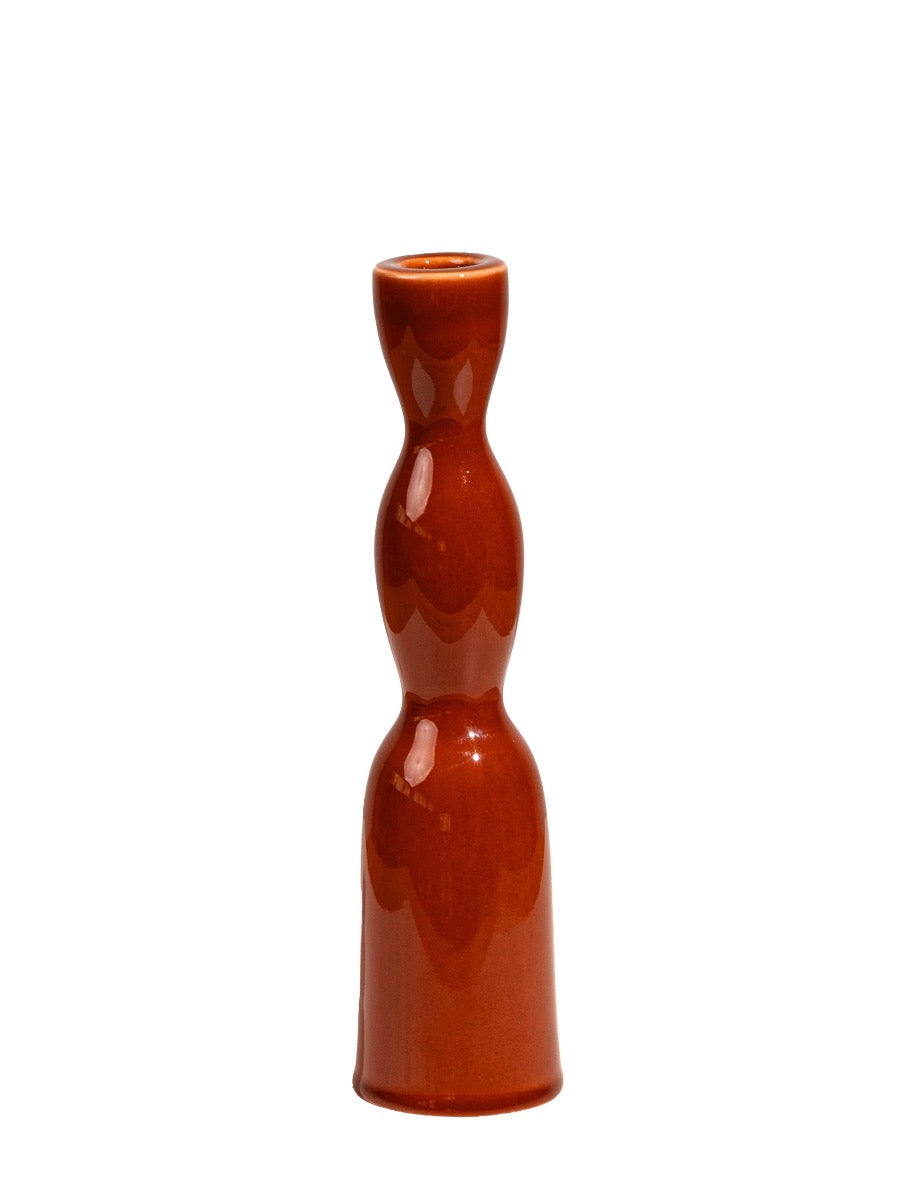 tall brown candleholder 