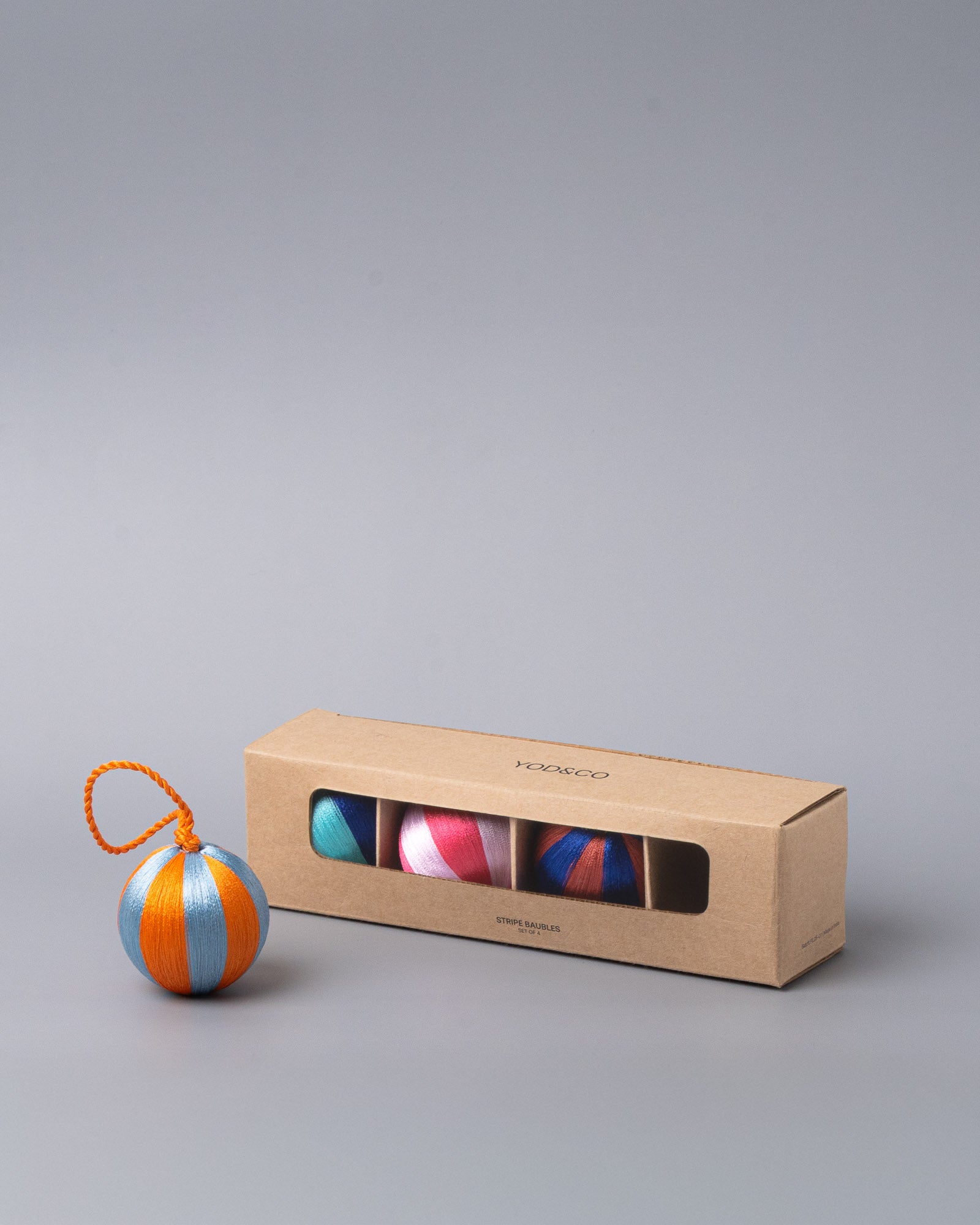 Stripe Bauble S Set/4 - Multi Colour