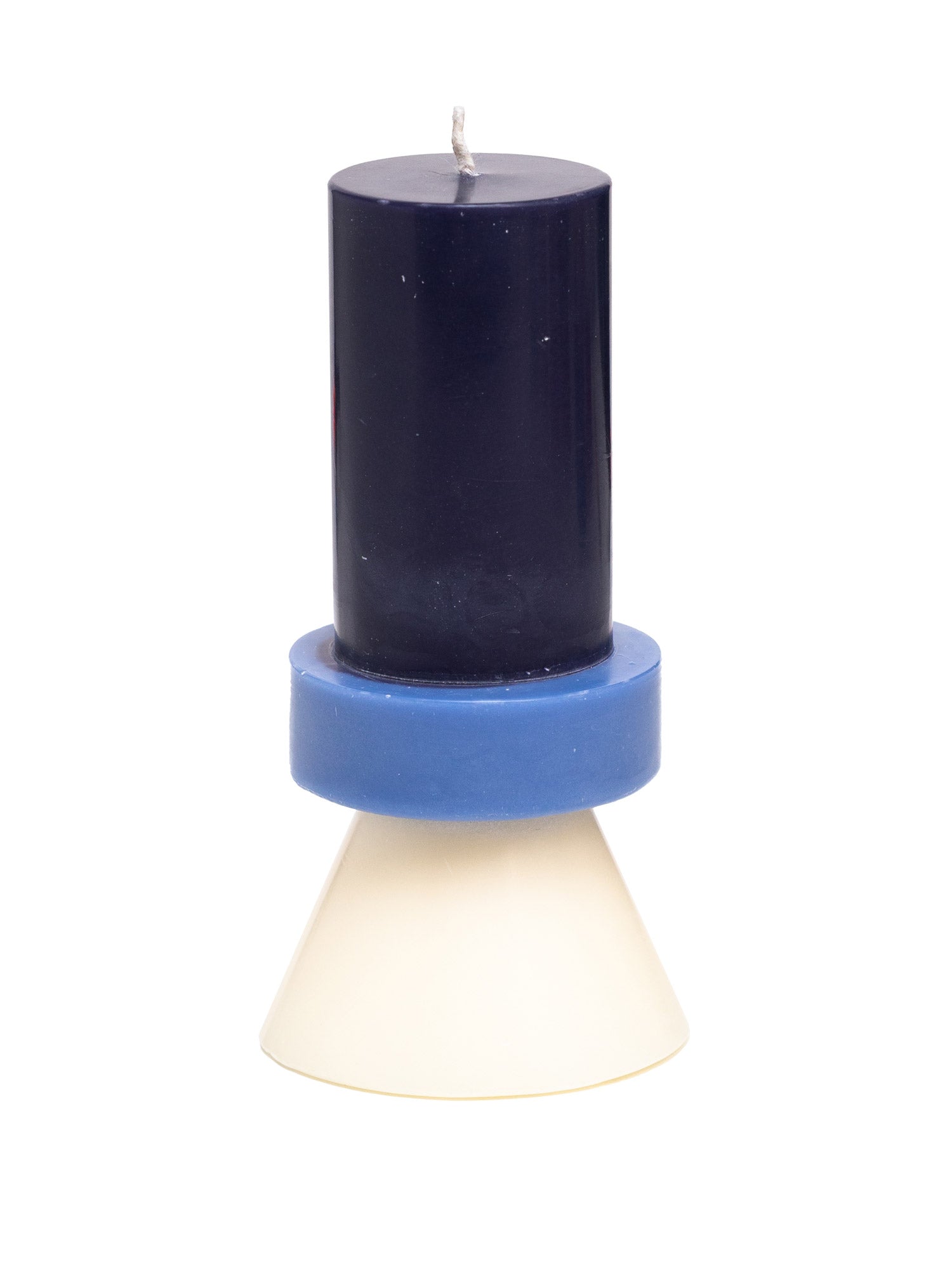 Stack Candle Tall - Blues Whites
