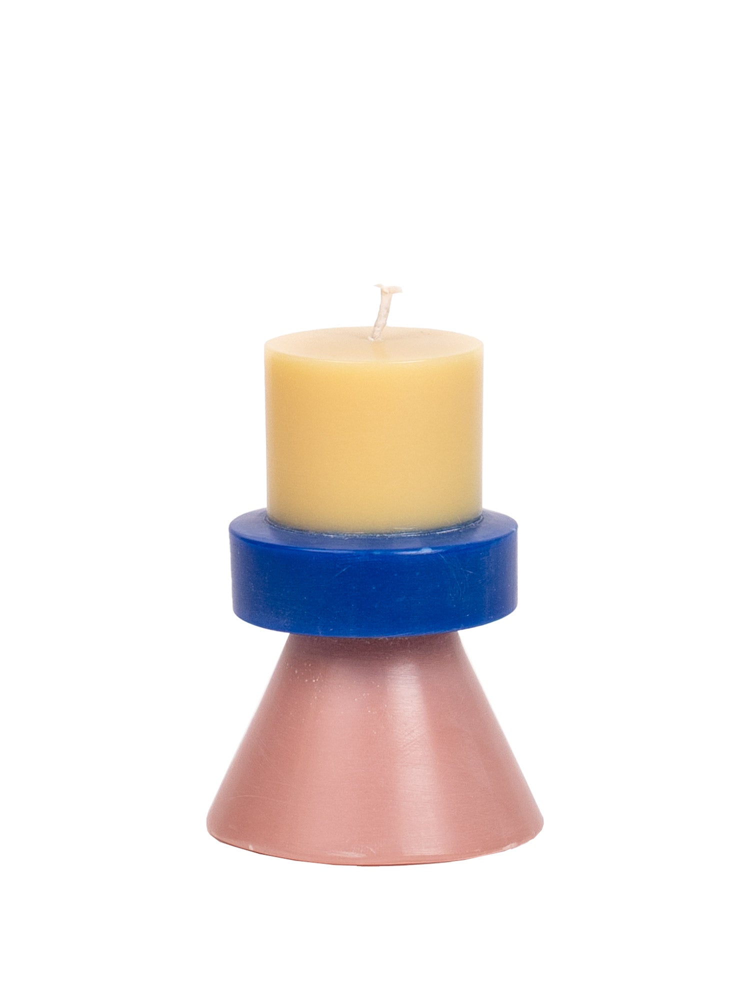 Stack Candle Mini - Creme / Navy / Salmon
