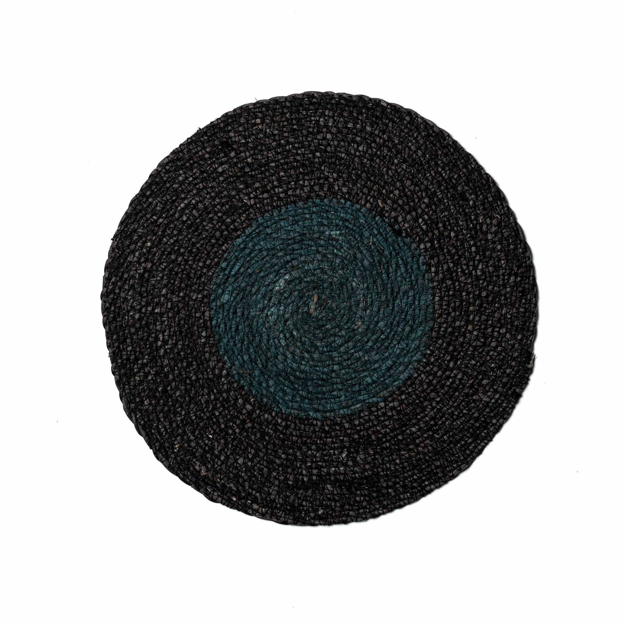 Seagrass placemat in black and blue by YOD&CO