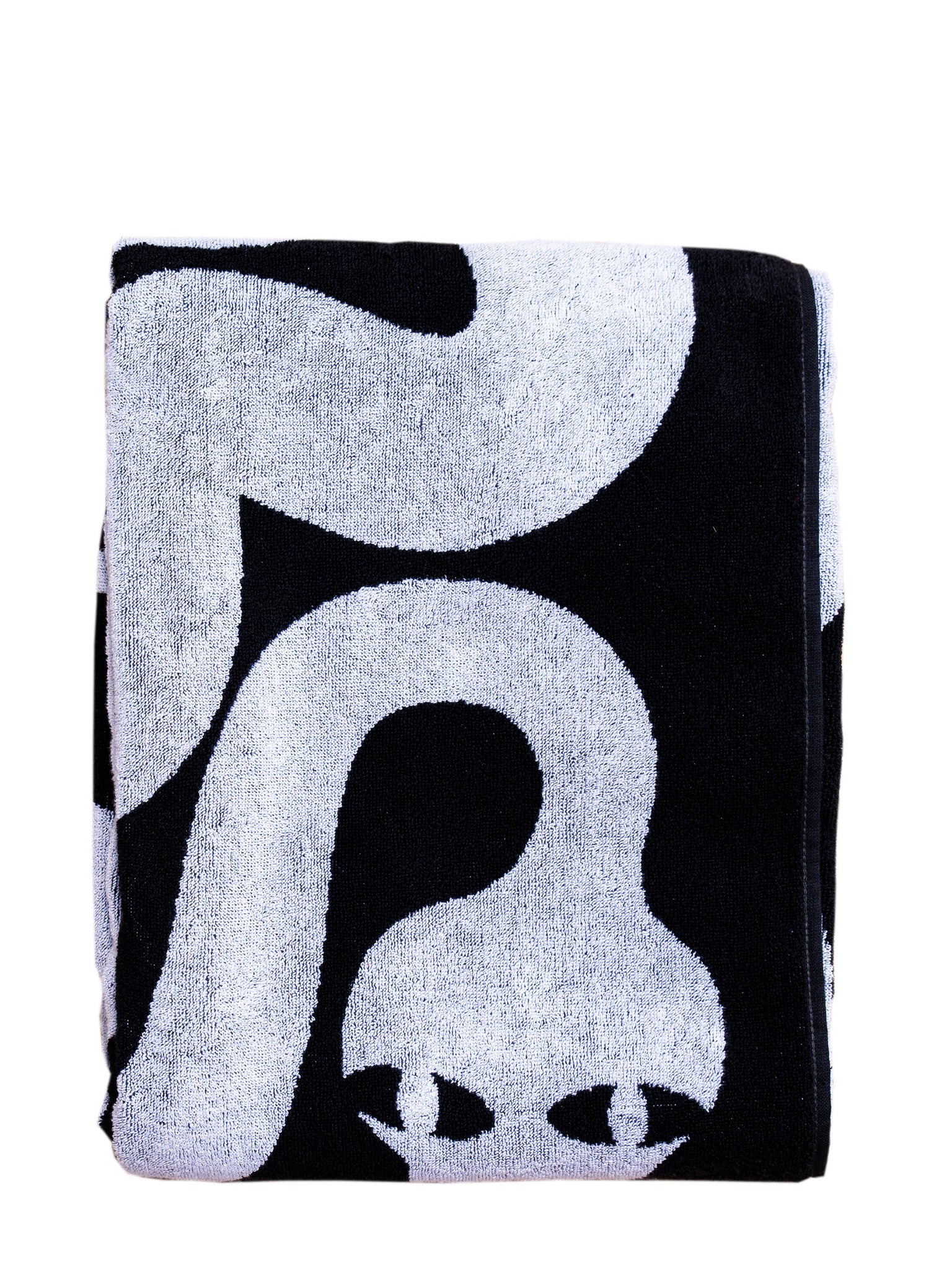 Alexander khabbazi black and white snake beach towel 
