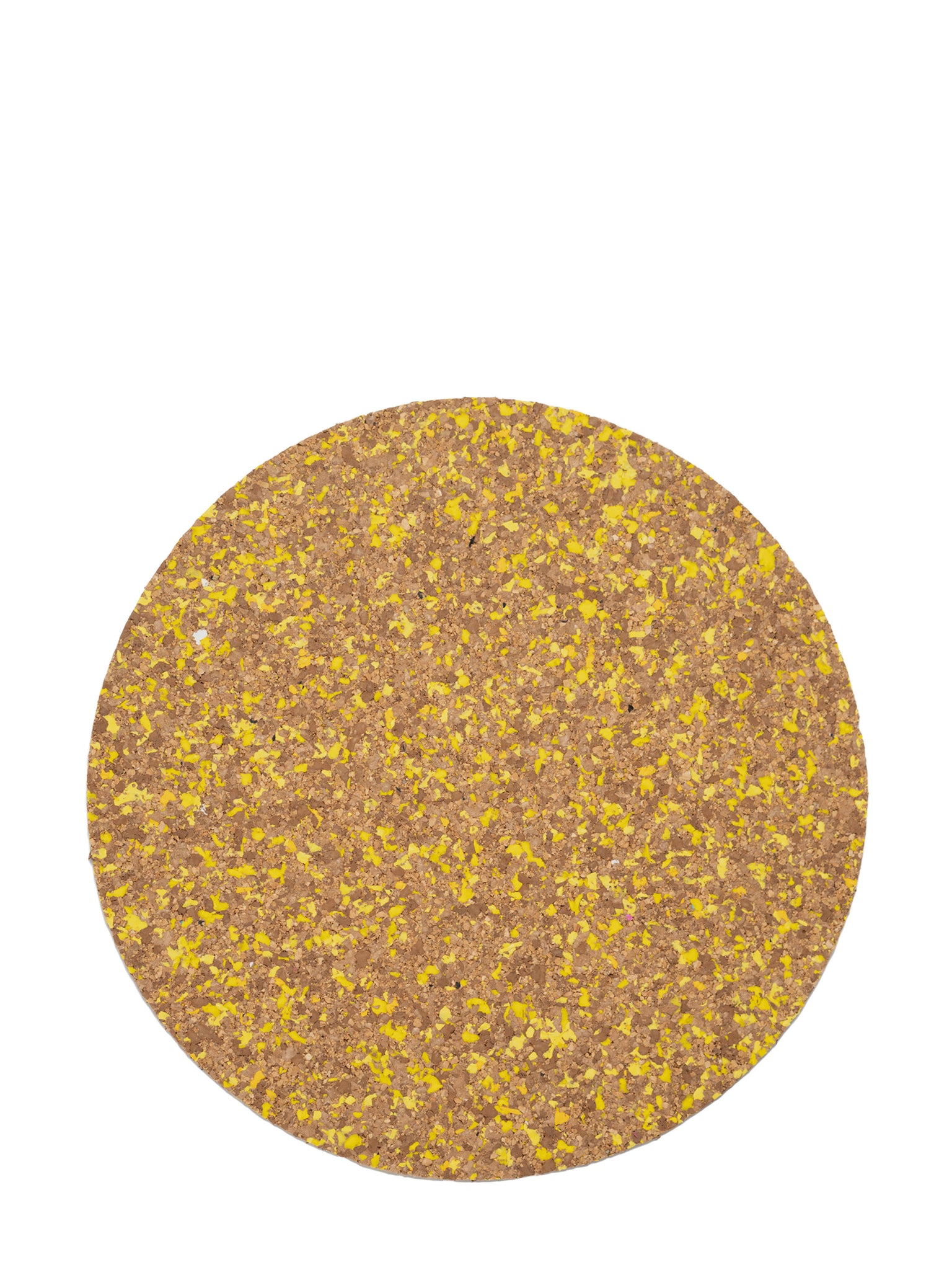 eco recycled Yellow round cork placemat by Yod and Co