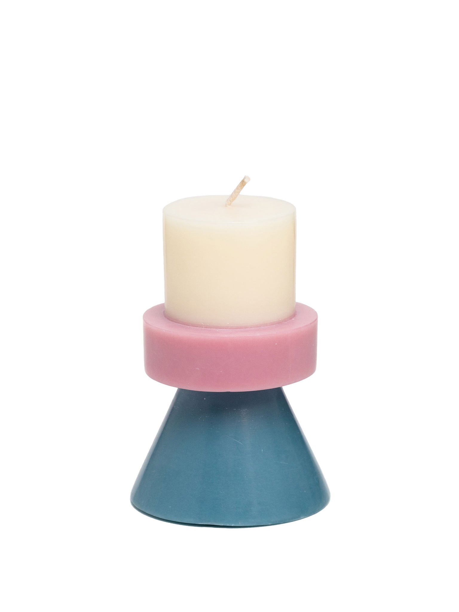 Stack Candle mini by Yod and co in white, purple and blue