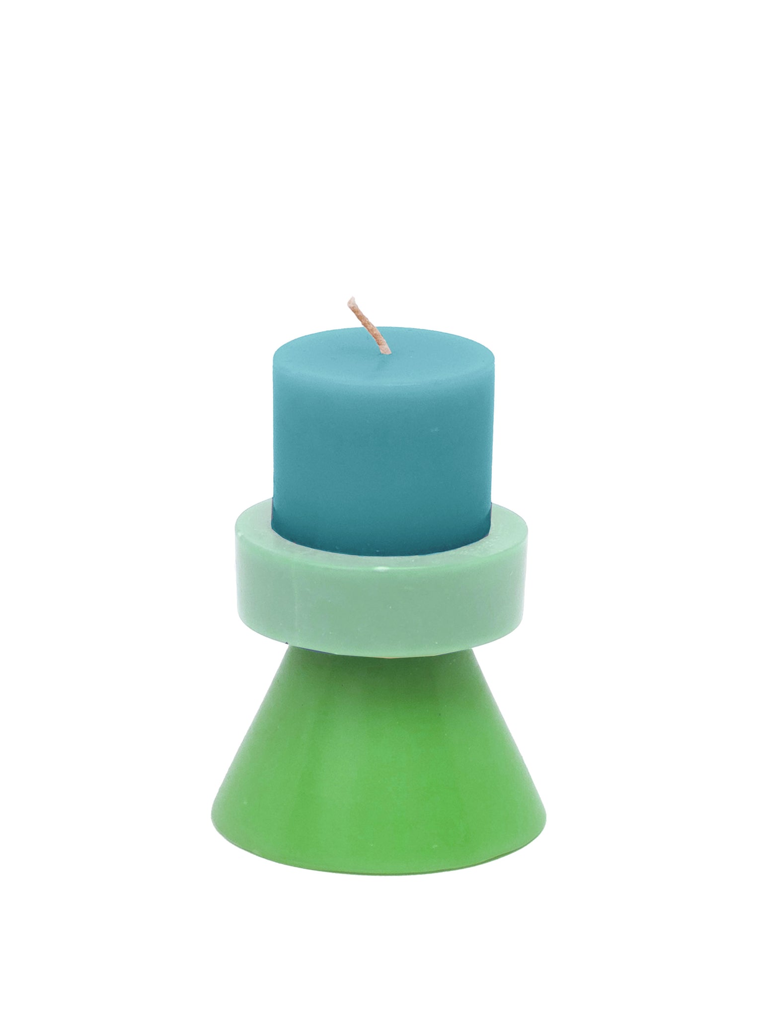 Stack Candle mini by Yod and co in green, green and green