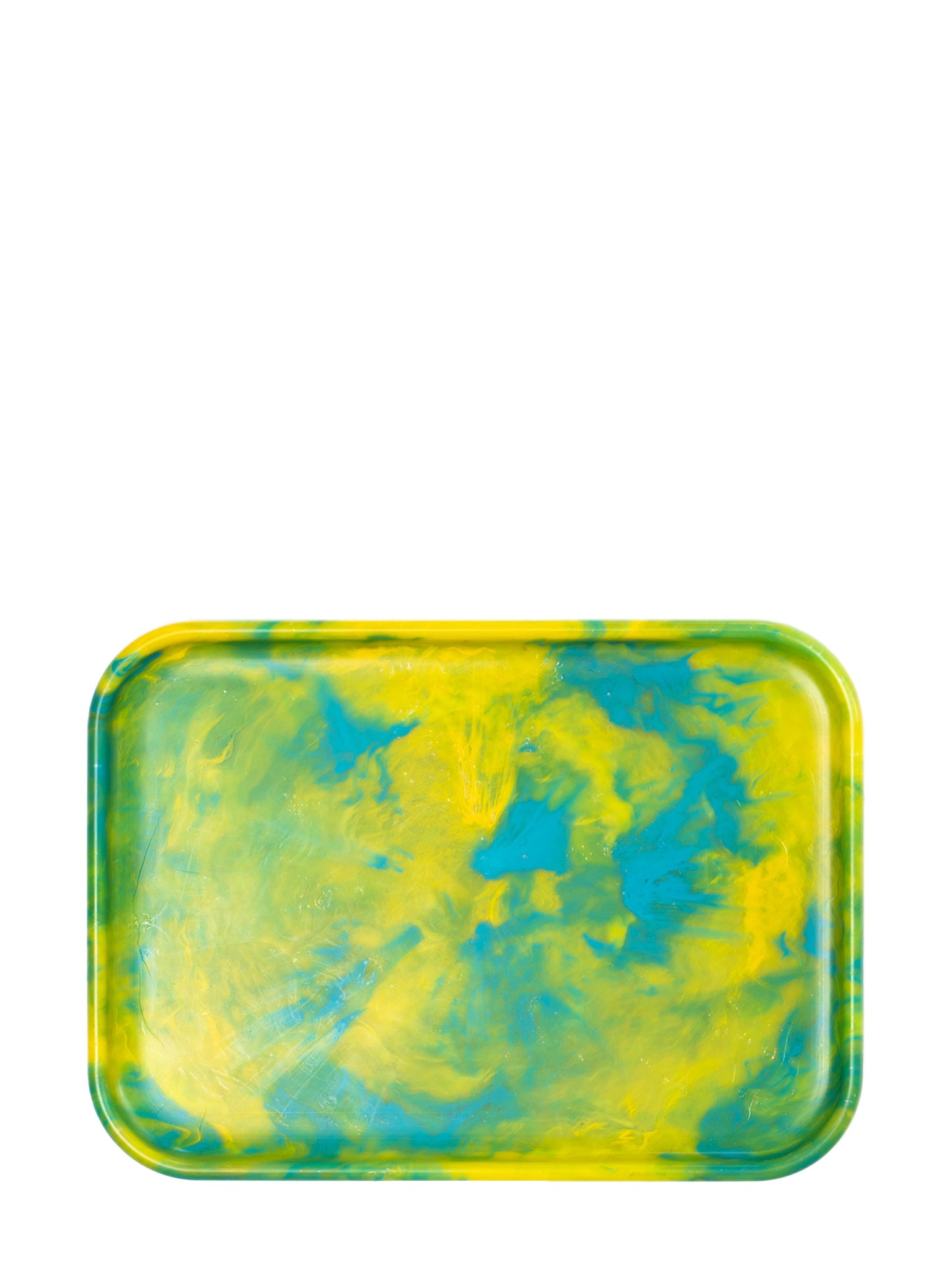 Recycled tray by yod and co in green and yellow