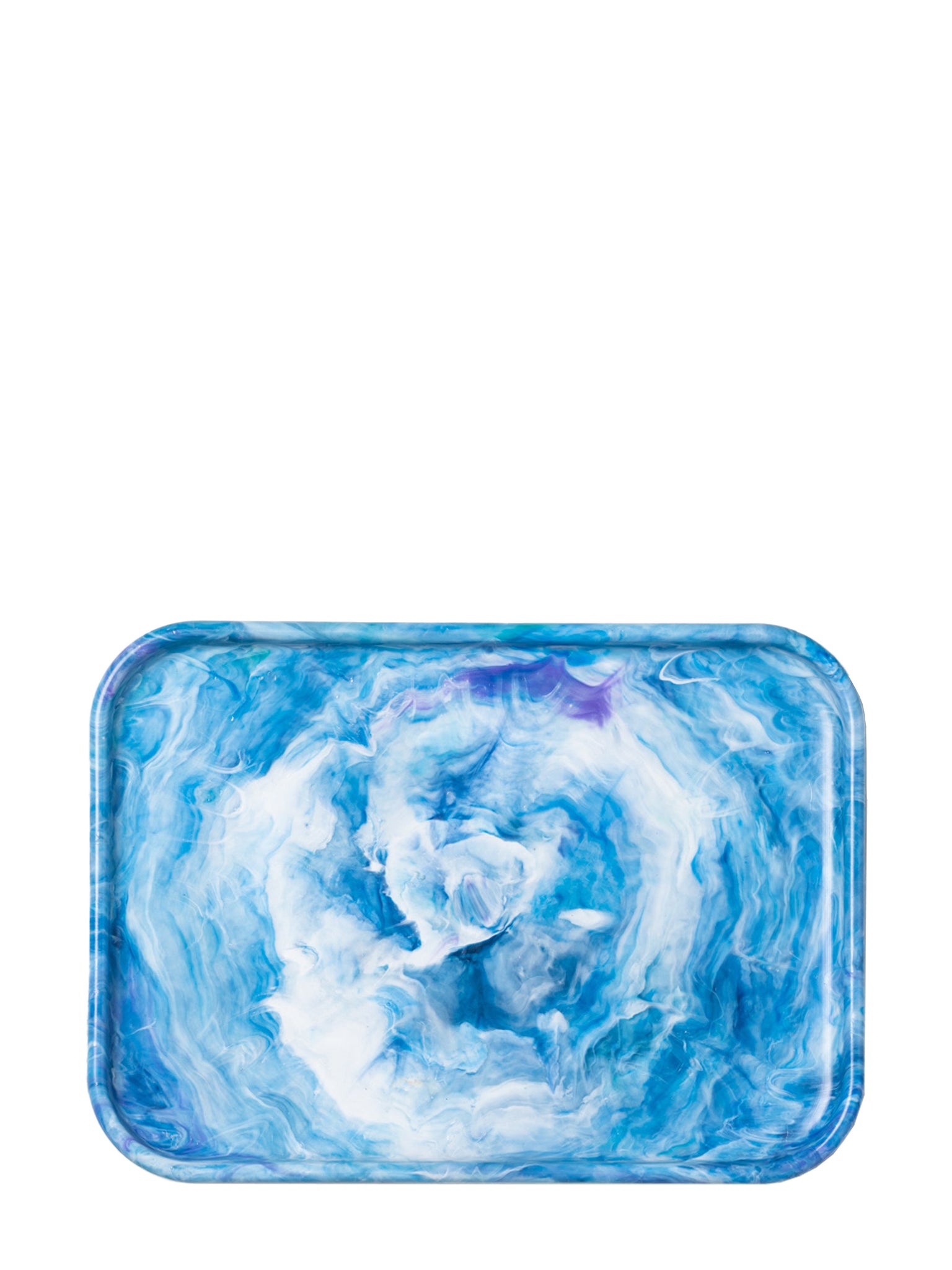 Recycled tray by yod and co in marble blue