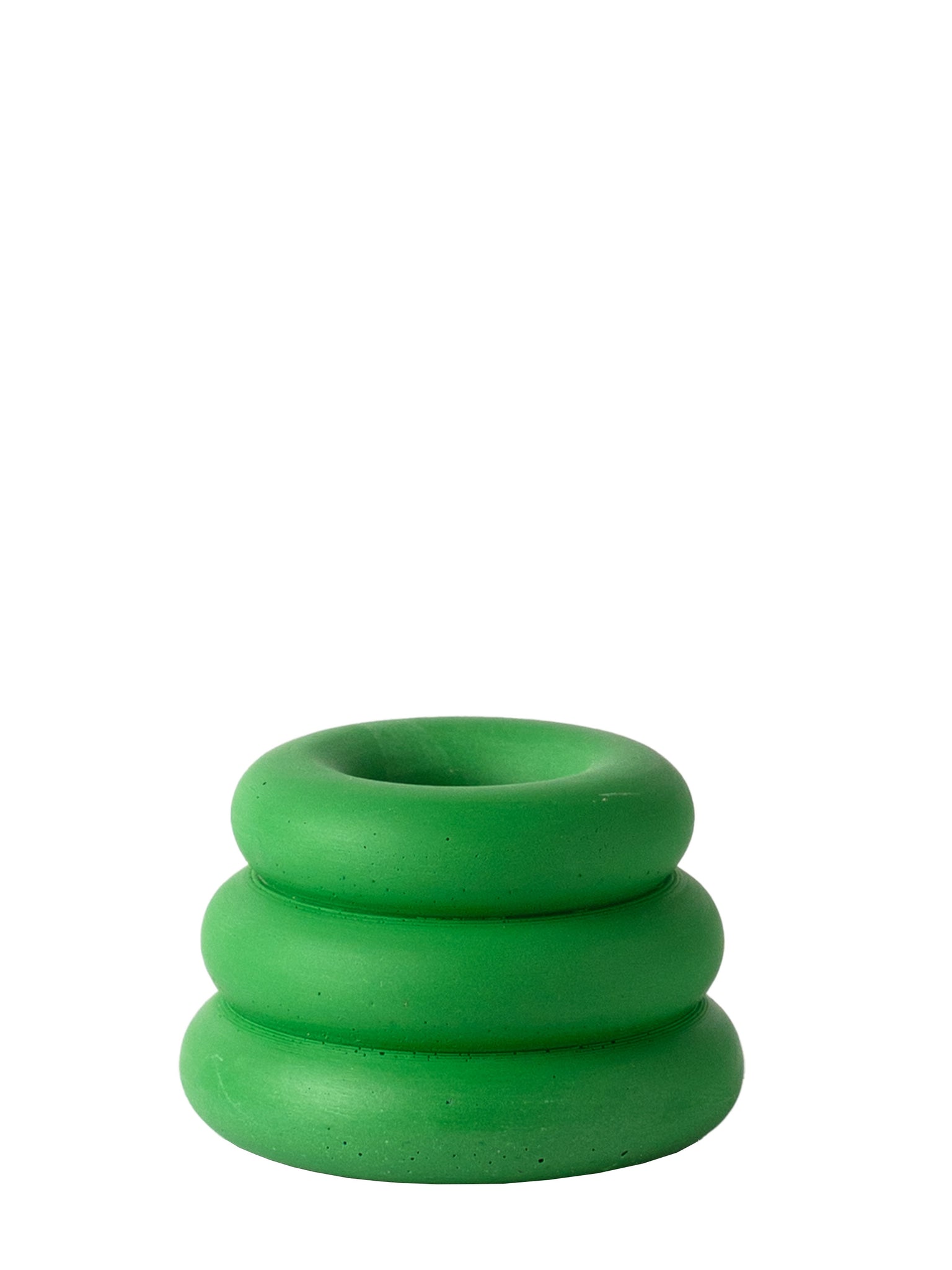 green donut triple ring Jesmonite Candleholder by Yod&CO