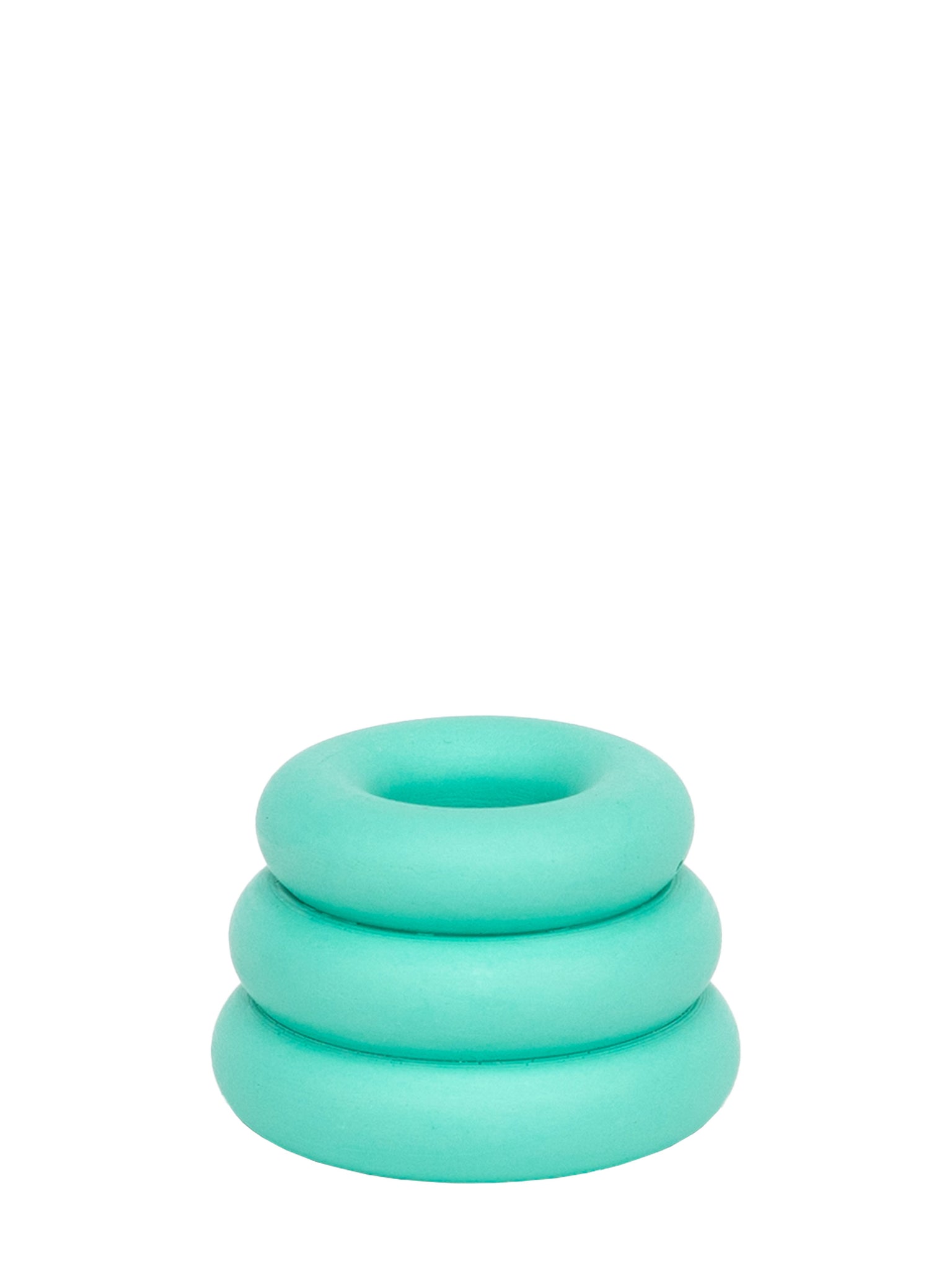 mint green donut triple ring Jesmonite Candleholder by Yod&CO