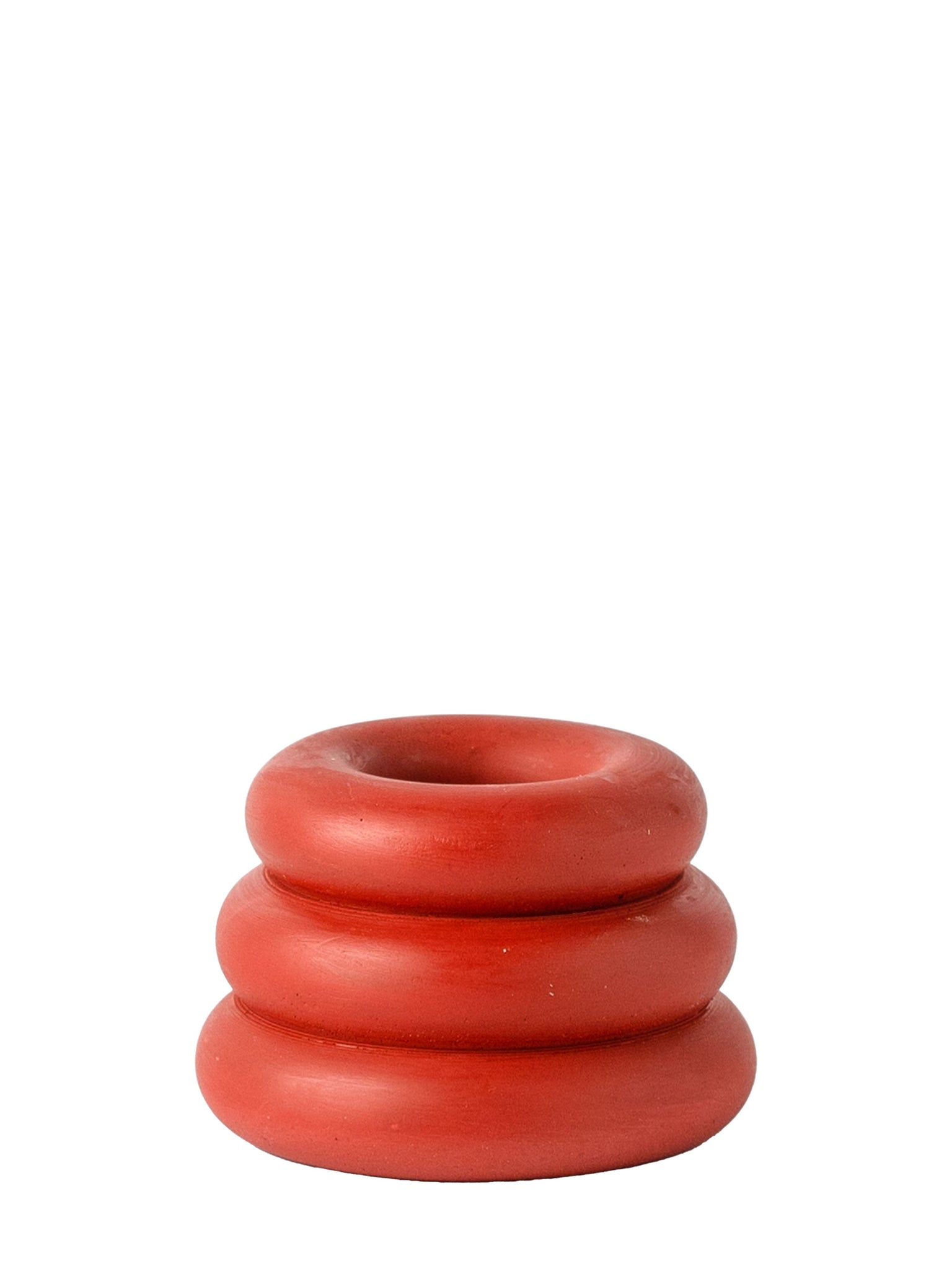 red Jesmonite Candleholder by Yod and Co