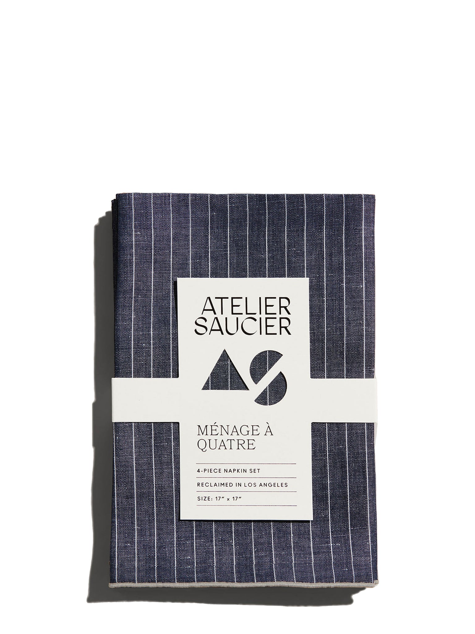 Atelier Saucier Blue Stripe Napkin Set of 4