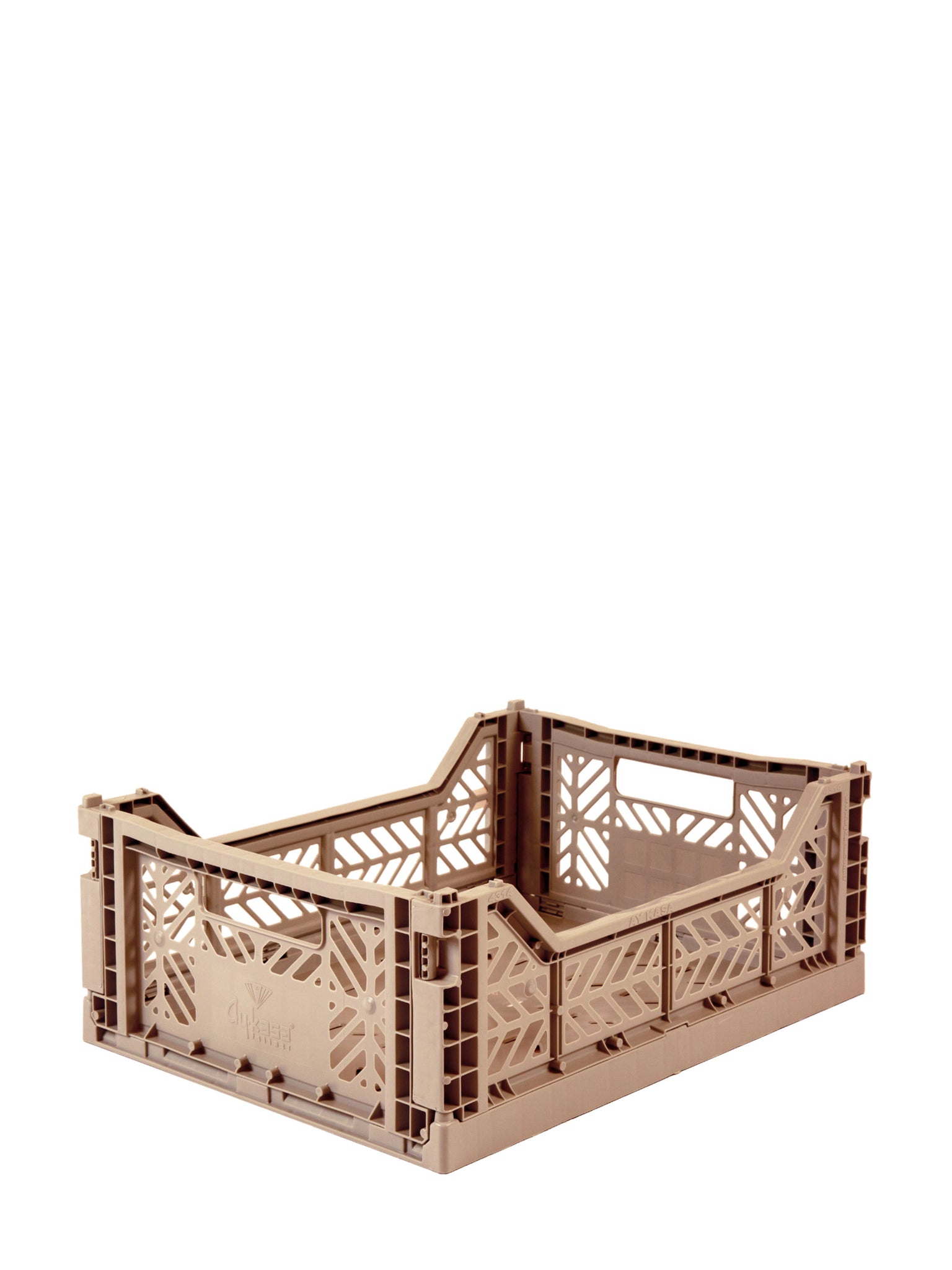 aykasa beige folding medium crate