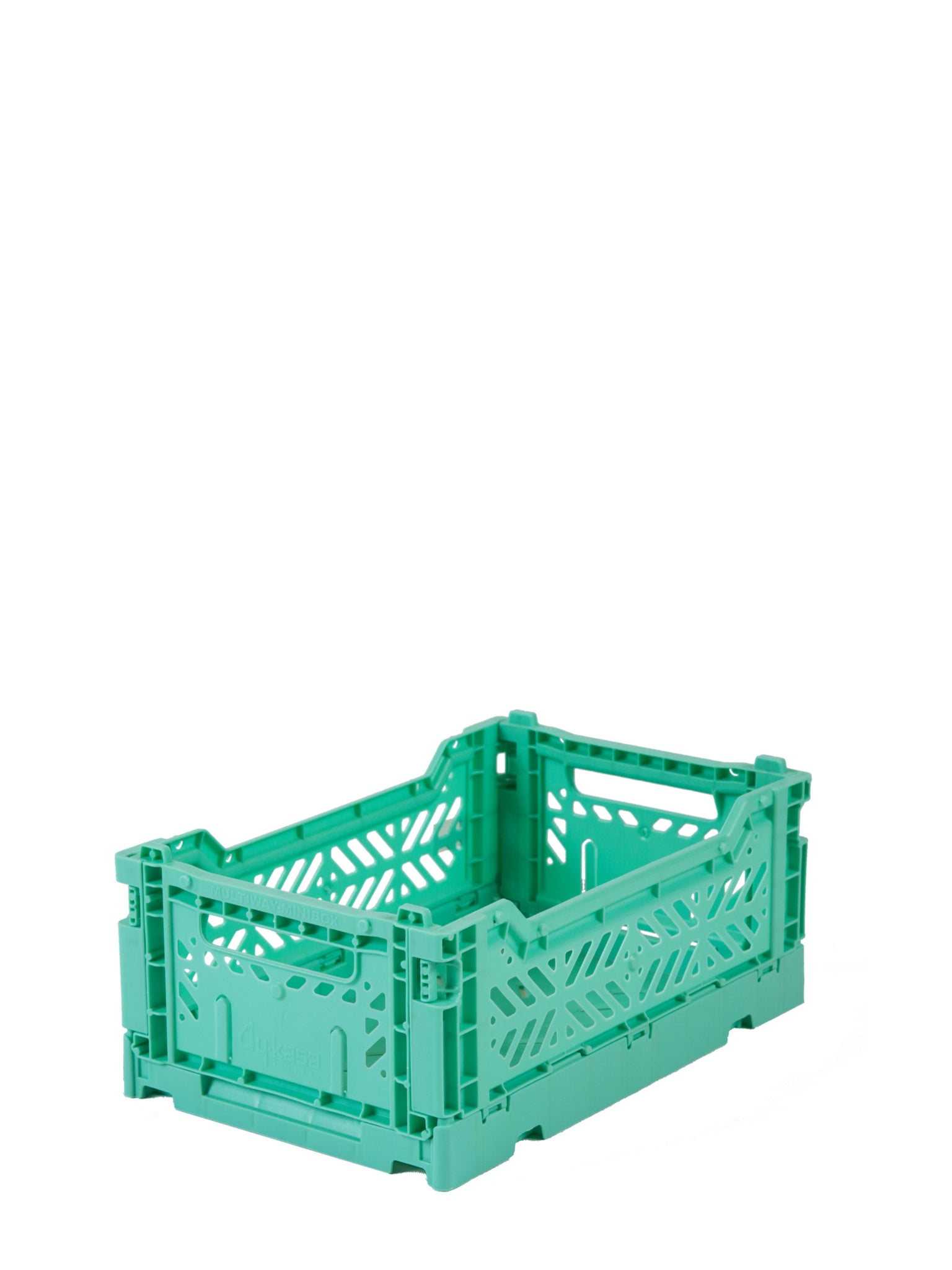 aykasa mini green plastic folding crate