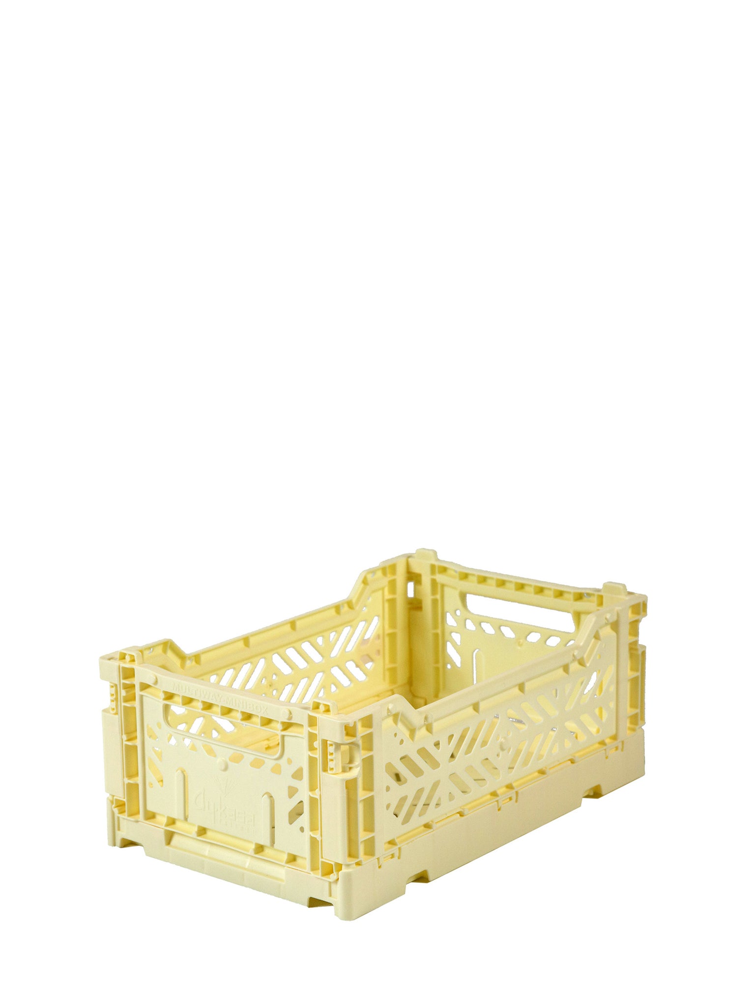 aykasa mini cream plastic folding crate